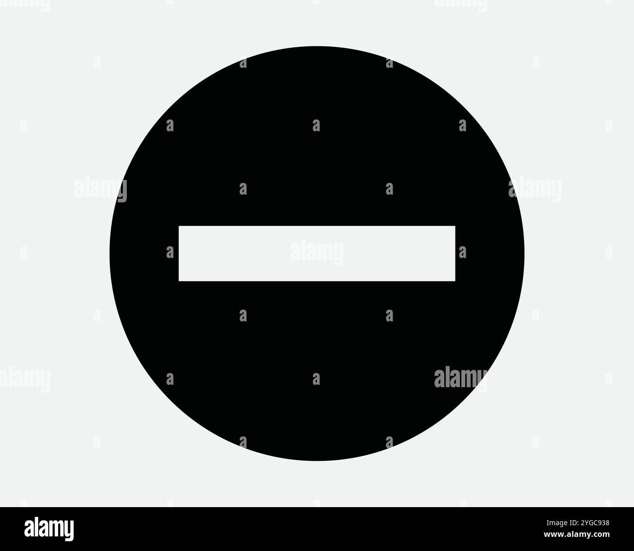 Ingresso vietato vietato vietato vietato vietato vietato vietato vietato vietato vietato vietato vietato entrare in norme di avvertenza restrizioni negare l'icona del segnale stradale SVG Shape Outline vettore bianco e nero Illustrazione Vettoriale