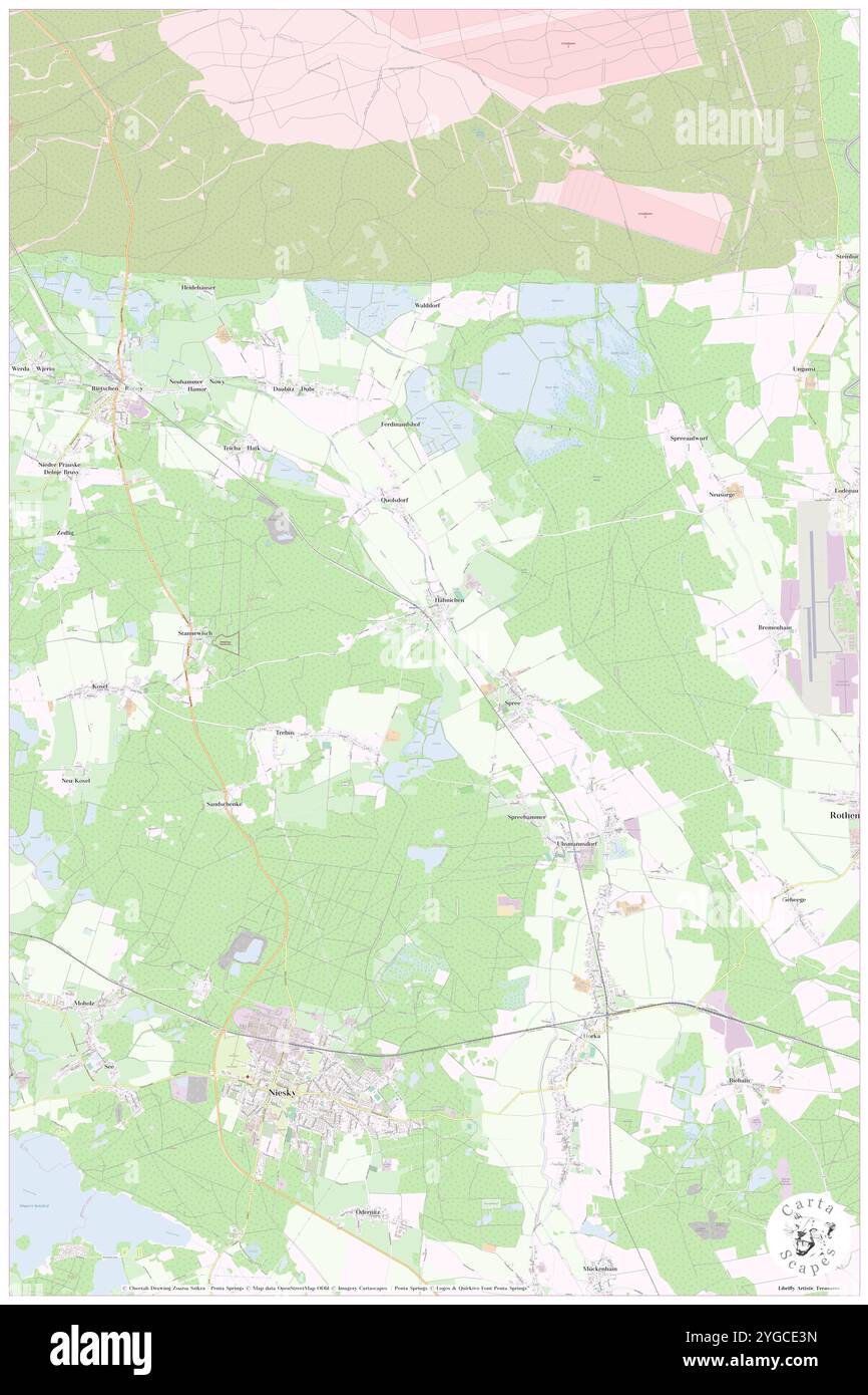 Haehnichen, DE, Germania, Sassonia, N 51 22' 0'', N 14 52' 0'', mappa, Cartascapes Mappa pubblicata nel 2024. Esplora Cartascapes, una mappa che rivela i diversi paesaggi, culture ed ecosistemi della Terra. Viaggia attraverso il tempo e lo spazio, scoprendo l'interconnessione del passato, del presente e del futuro del nostro pianeta. Foto Stock