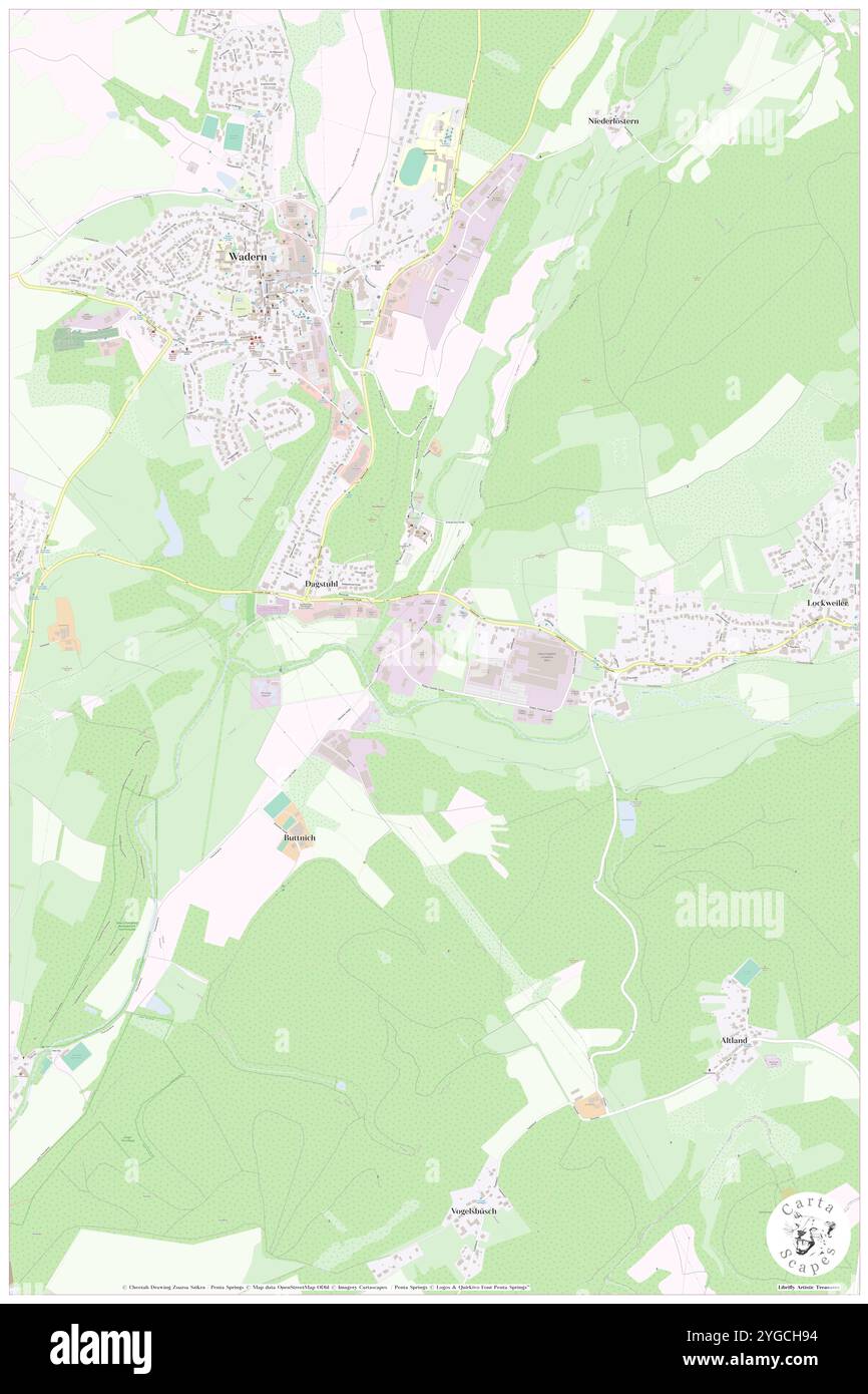 Dagstuhl, DE, Germania, Saarland, N 49 31' 48'', N 6 53' 31'', mappa, Cartascapes Mappa pubblicata nel 2024. Esplora Cartascapes, una mappa che rivela i diversi paesaggi, culture ed ecosistemi della Terra. Viaggia attraverso il tempo e lo spazio, scoprendo l'interconnessione del passato, del presente e del futuro del nostro pianeta. Foto Stock