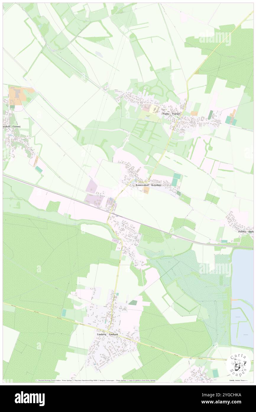 Kunersdorf, DE, Germania, Brandeburgo, N 52 17' 11'', N 14 9' 14'', mappa, Cartascapes Mappa pubblicata nel 2024. Esplora Cartascapes, una mappa che rivela i diversi paesaggi, culture ed ecosistemi della Terra. Viaggia attraverso il tempo e lo spazio, scoprendo l'interconnessione del passato, del presente e del futuro del nostro pianeta. Foto Stock