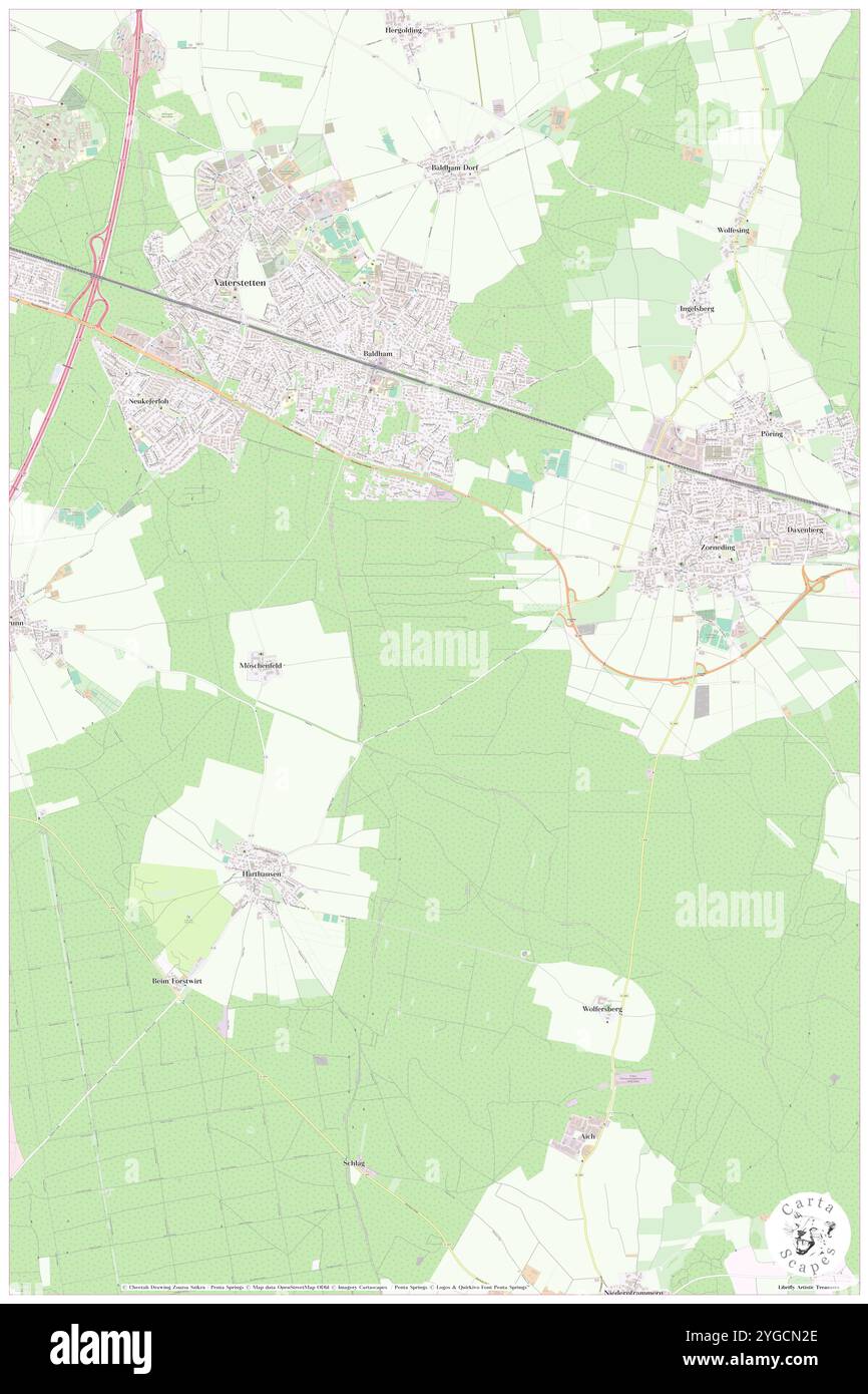 Streuholzer, DE, Germania, Baviera, N 48 4' 35'', N 11 47' 38'', mappa, Cartascapes Mappa pubblicata nel 2024. Esplora Cartascapes, una mappa che rivela i diversi paesaggi, culture ed ecosistemi della Terra. Viaggia attraverso il tempo e lo spazio, scoprendo l'interconnessione del passato, del presente e del futuro del nostro pianeta. Foto Stock