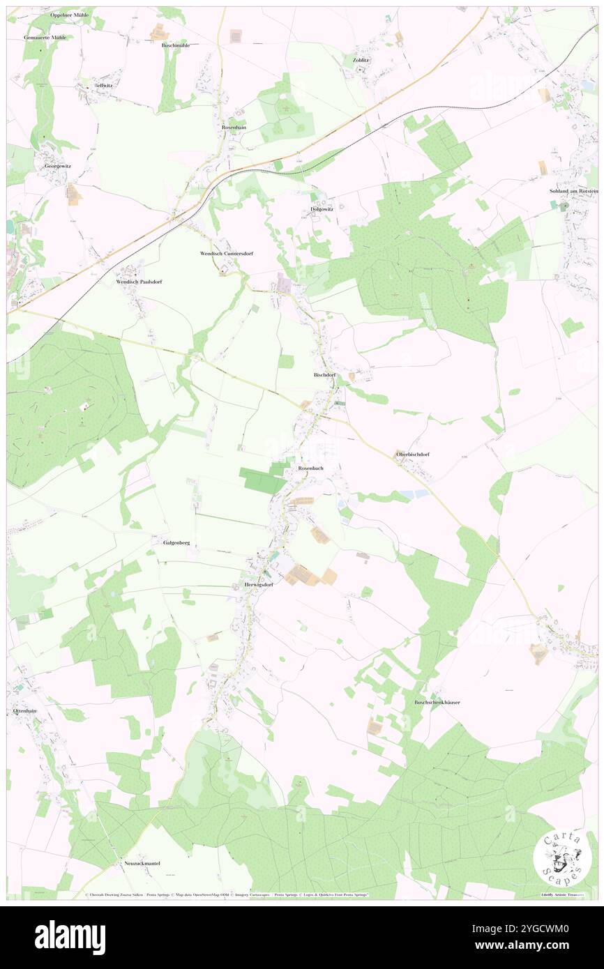 Grundhaeuser, DE, Germania, Sassonia, N 51 5' 18'', N 14 44' 13'', mappa, Cartascapes Mappa pubblicata nel 2024. Esplora Cartascapes, una mappa che rivela i diversi paesaggi, culture ed ecosistemi della Terra. Viaggia attraverso il tempo e lo spazio, scoprendo l'interconnessione del passato, del presente e del futuro del nostro pianeta. Foto Stock