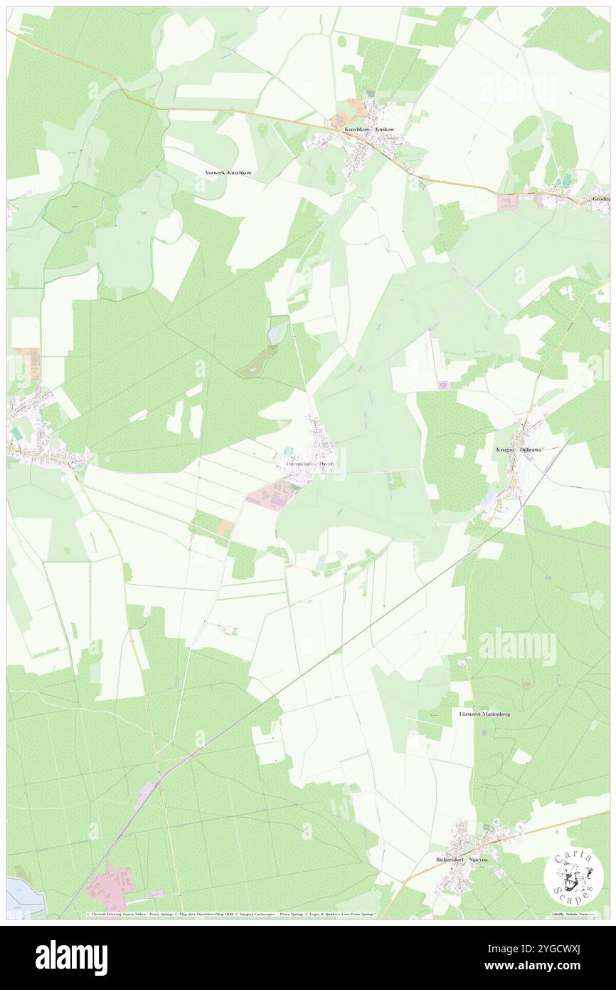 Dwory, DE, Germania, Brandeburgo, N 52 1' 32'', N 13 56' 55'', mappa, Cartascapes Mappa pubblicata nel 2024. Esplora Cartascapes, una mappa che rivela i diversi paesaggi, culture ed ecosistemi della Terra. Viaggia attraverso il tempo e lo spazio, scoprendo l'interconnessione del passato, del presente e del futuro del nostro pianeta. Foto Stock