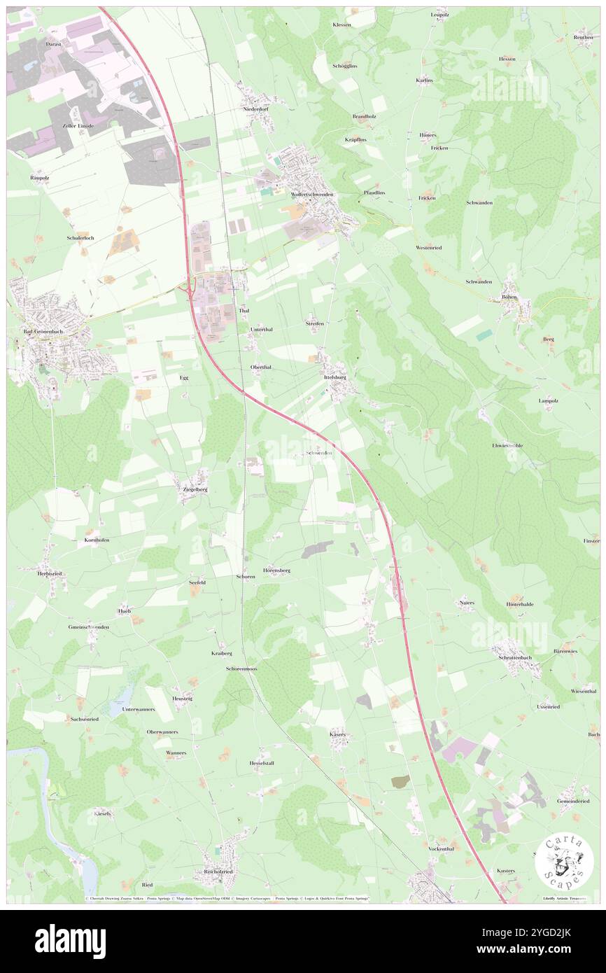 Schwenden, Svevia, Germania, Baviera, N 47 51' 49'', N 10 15' 56'', MAP, Cartascapes Map pubblicata nel 2024. Esplora Cartascapes, una mappa che rivela i diversi paesaggi, culture ed ecosistemi della Terra. Viaggia attraverso il tempo e lo spazio, scoprendo l'interconnessione del passato, del presente e del futuro del nostro pianeta. Foto Stock