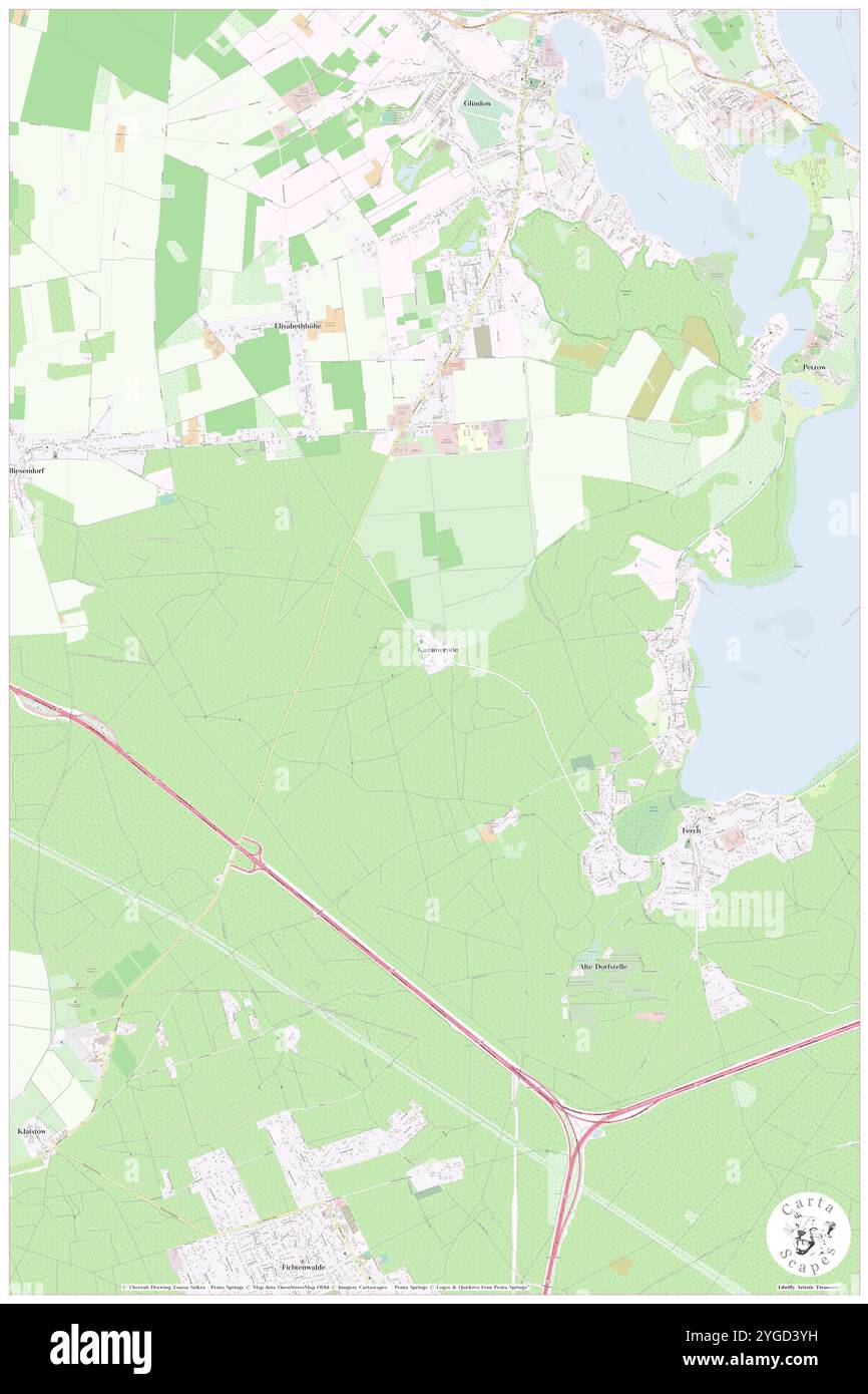 Kammerode, DE, Germania, Brandeburgo, N 52 19' 28'', N 12 53' 56'', mappa, Cartascapes Mappa pubblicata nel 2024. Esplora Cartascapes, una mappa che rivela i diversi paesaggi, culture ed ecosistemi della Terra. Viaggia attraverso il tempo e lo spazio, scoprendo l'interconnessione del passato, del presente e del futuro del nostro pianeta. Foto Stock