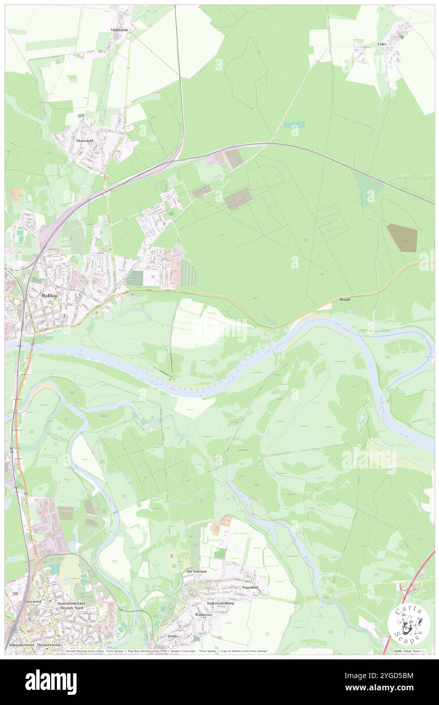 Auberg, DE, Germania, Sassonia-Anhalt, N 51 52' 59'', N 12 16' 59'', mappa, Cartascapes Mappa pubblicata nel 2024. Esplora Cartascapes, una mappa che rivela i diversi paesaggi, culture ed ecosistemi della Terra. Viaggia attraverso il tempo e lo spazio, scoprendo l'interconnessione del passato, del presente e del futuro del nostro pianeta. Foto Stock