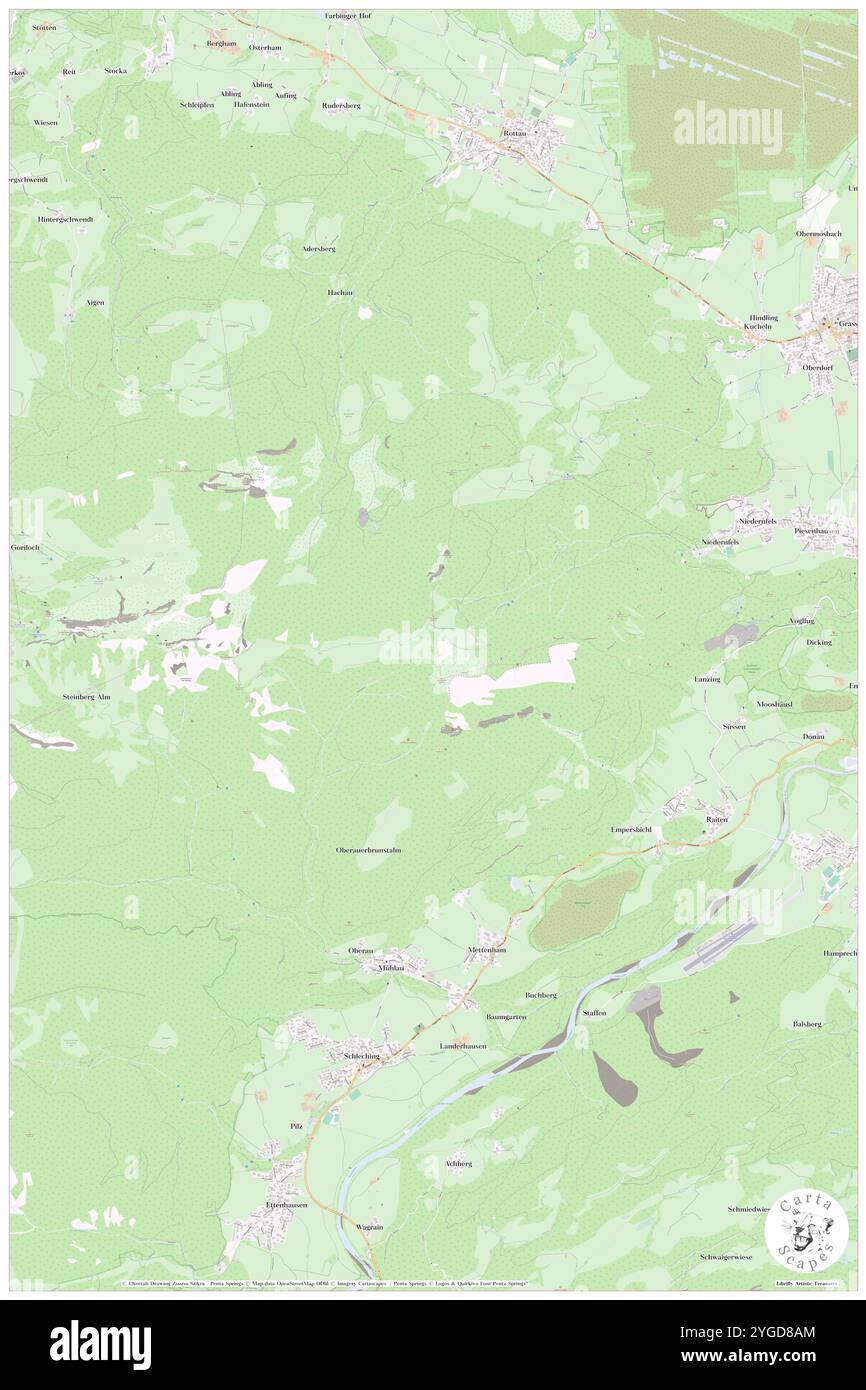 Haberspitz, alta Baviera, DE, Germania, Baviera, N 47 45' 12'', N 12 24' 14'', MAP, Cartascapes Map pubblicata nel 2024. Esplora Cartascapes, una mappa che rivela i diversi paesaggi, culture ed ecosistemi della Terra. Viaggia attraverso il tempo e lo spazio, scoprendo l'interconnessione del passato, del presente e del futuro del nostro pianeta. Foto Stock