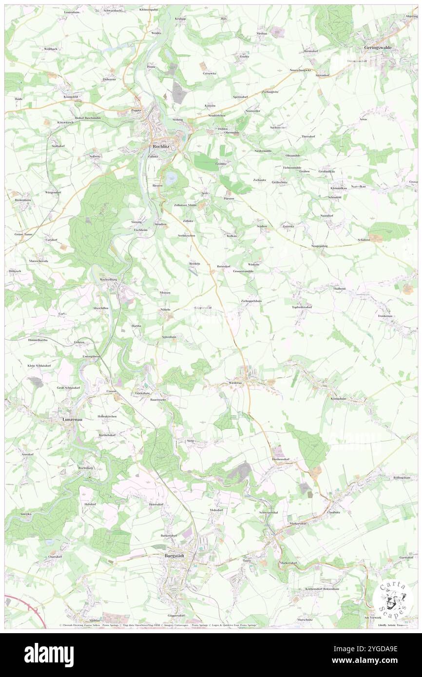 Goeppersdorf, DE, Germania, Sassonia, N 50 54' 8'', N 12 48' 23'', mappa, Cartascapes Mappa pubblicata nel 2024. Esplora Cartascapes, una mappa che rivela i diversi paesaggi, culture ed ecosistemi della Terra. Viaggia attraverso il tempo e lo spazio, scoprendo l'interconnessione del passato, del presente e del futuro del nostro pianeta. Foto Stock