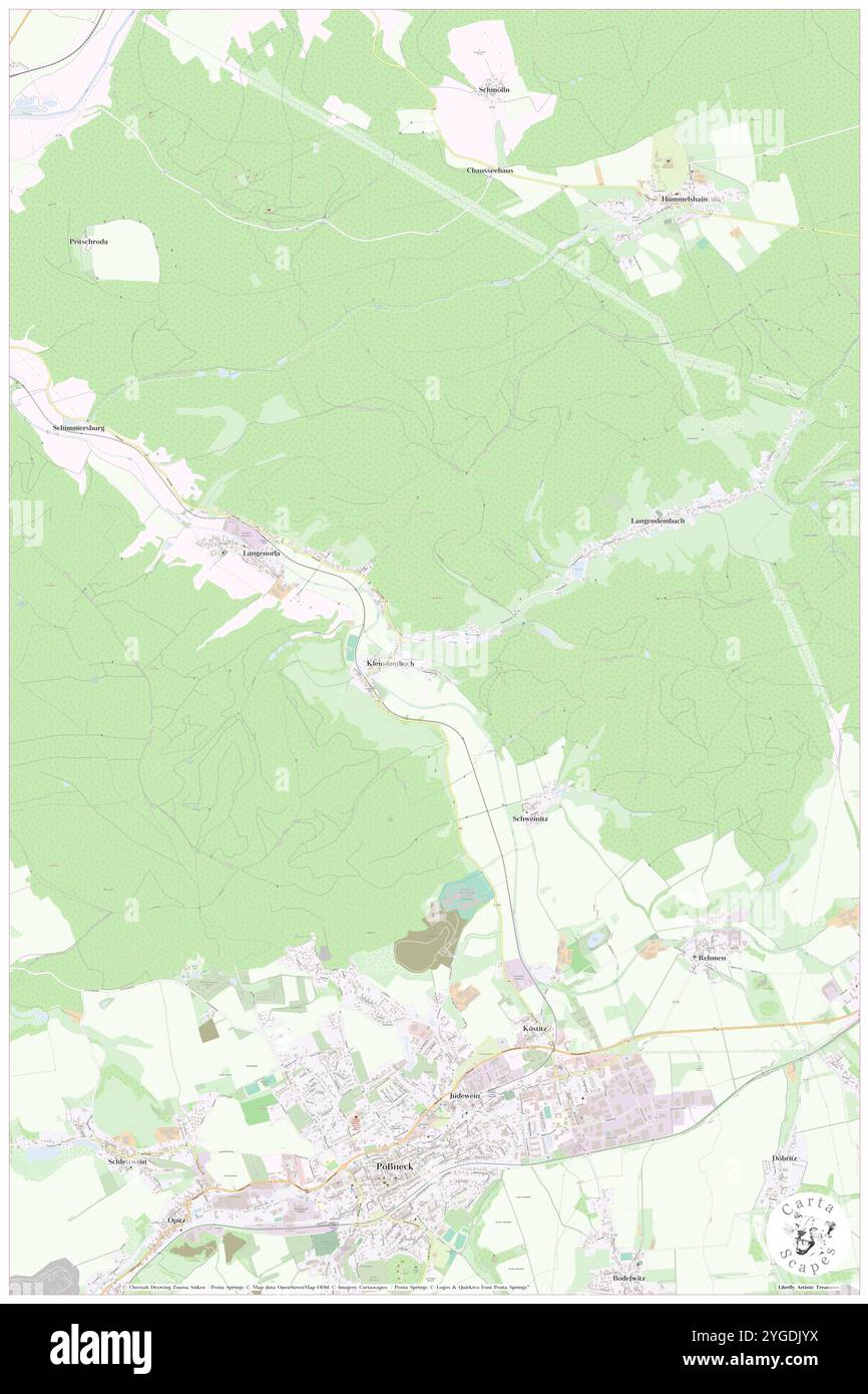 Flossbach, DE, Germania, Turingia, N 50 43' 59'', N 11 35' 59'', mappa, Cartascapes Mappa pubblicata nel 2024. Esplora Cartascapes, una mappa che rivela i diversi paesaggi, culture ed ecosistemi della Terra. Viaggia attraverso il tempo e lo spazio, scoprendo l'interconnessione del passato, del presente e del futuro del nostro pianeta. Foto Stock