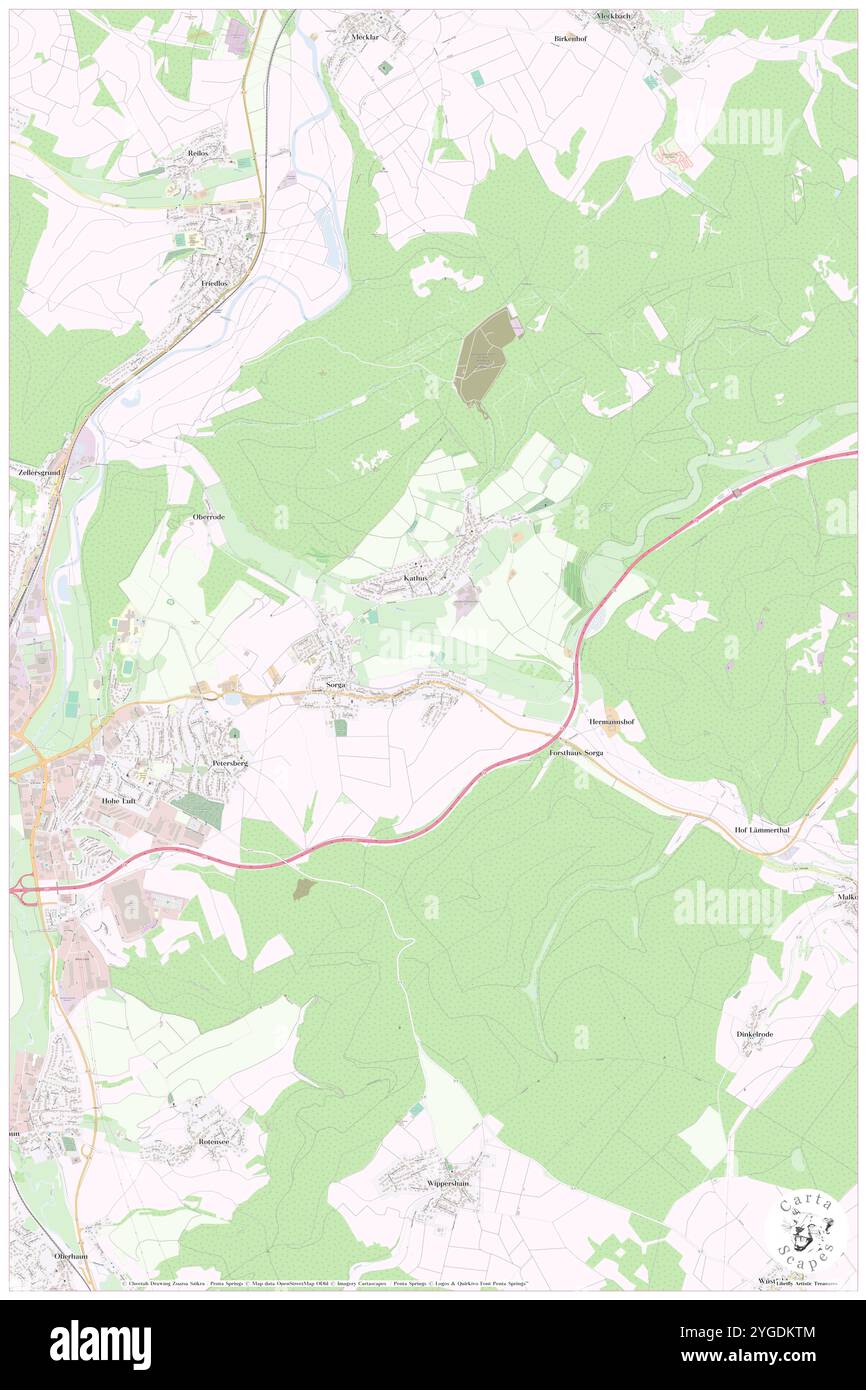 Sorga, Regierungsbezirk Kassel, DE, Germania, Assia, N 50 52' 6'', N 9 45' 38'', MAP, Cartascapes Map pubblicata nel 2024. Esplora Cartascapes, una mappa che rivela i diversi paesaggi, culture ed ecosistemi della Terra. Viaggia attraverso il tempo e lo spazio, scoprendo l'interconnessione del passato, del presente e del futuro del nostro pianeta. Foto Stock