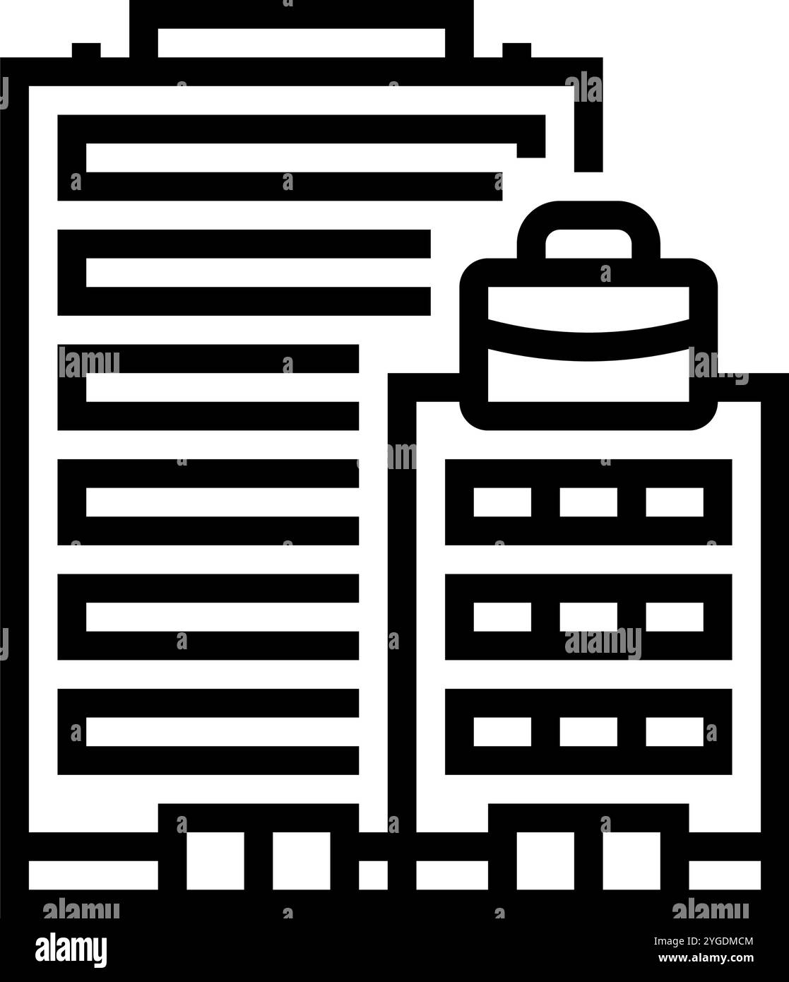 illustrazione vettoriale dell'icona della linea di legge aziendale Illustrazione Vettoriale