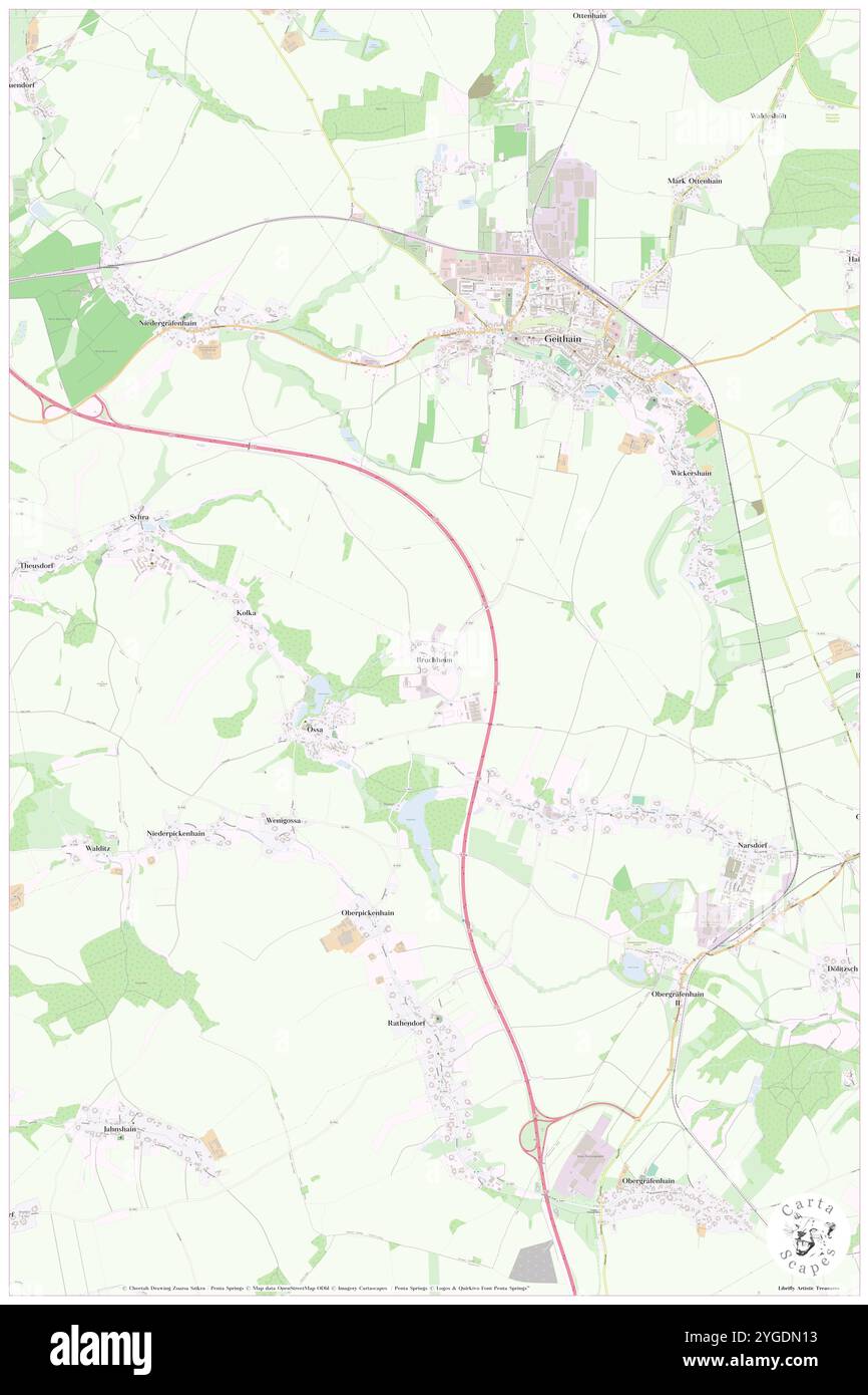 Bruchheim, DE, Germania, Sassonia, N 51 1' 51'', N 12 40' 46'', mappa, Cartascapes Mappa pubblicata nel 2024. Esplora Cartascapes, una mappa che rivela i diversi paesaggi, culture ed ecosistemi della Terra. Viaggia attraverso il tempo e lo spazio, scoprendo l'interconnessione del passato, del presente e del futuro del nostro pianeta. Foto Stock