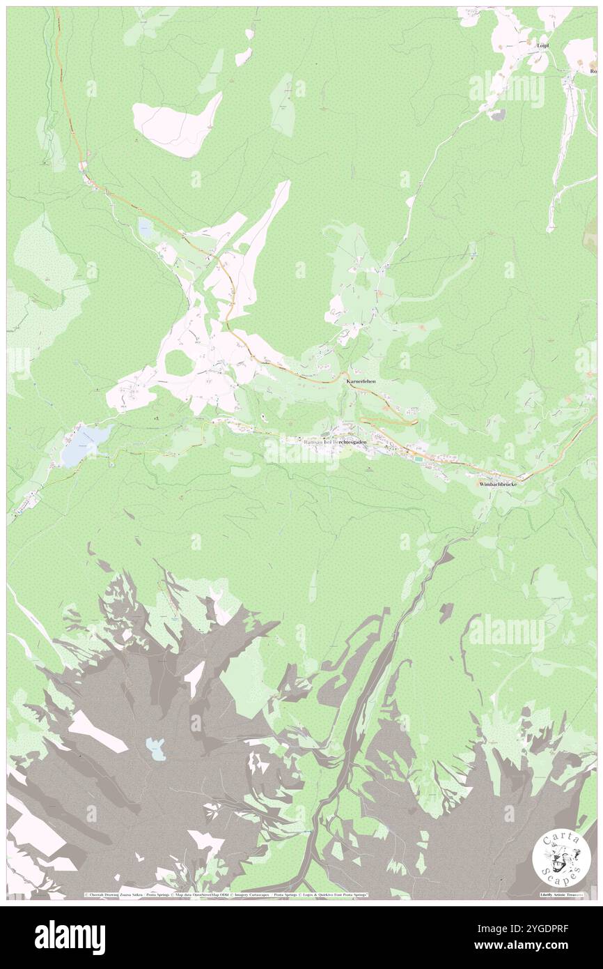 Fendlgraben, DE, Germania, Baviera, N 47 36' 20'', N 12 53' 28'', mappa, Cartascapes Mappa pubblicata nel 2024. Esplora Cartascapes, una mappa che rivela i diversi paesaggi, culture ed ecosistemi della Terra. Viaggia attraverso il tempo e lo spazio, scoprendo l'interconnessione del passato, del presente e del futuro del nostro pianeta. Foto Stock