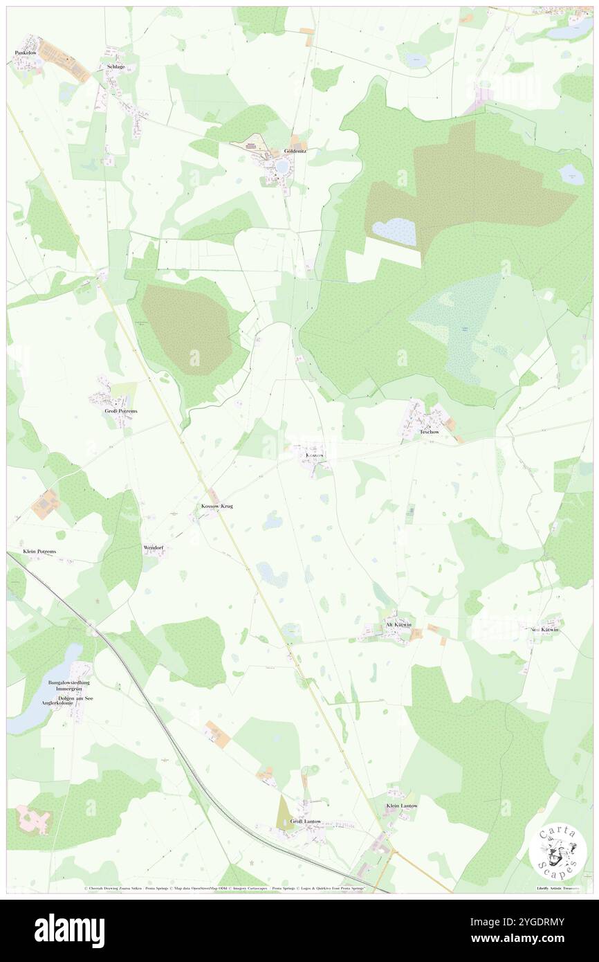 Kossow, DE, Germania, Meclemburgo-Vorpommern, N 53 58' 41'', N 12 18' 0''', mappa, Cartascapes Mappa pubblicata nel 2024. Esplora Cartascapes, una mappa che rivela i diversi paesaggi, culture ed ecosistemi della Terra. Viaggia attraverso il tempo e lo spazio, scoprendo l'interconnessione del passato, del presente e del futuro del nostro pianeta. Foto Stock