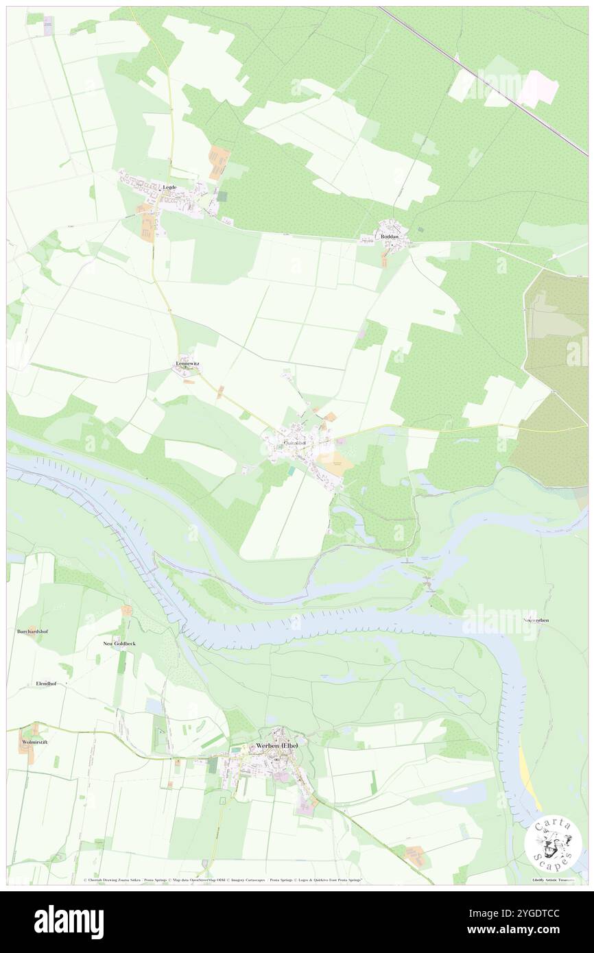 Quitzoebel, DE, Germania, Brandeburgo, N 52 53' 33'', N 11 59' 8'', mappa, Cartascapes Mappa pubblicata nel 2024. Esplora Cartascapes, una mappa che rivela i diversi paesaggi, culture ed ecosistemi della Terra. Viaggia attraverso il tempo e lo spazio, scoprendo l'interconnessione del passato, del presente e del futuro del nostro pianeta. Foto Stock