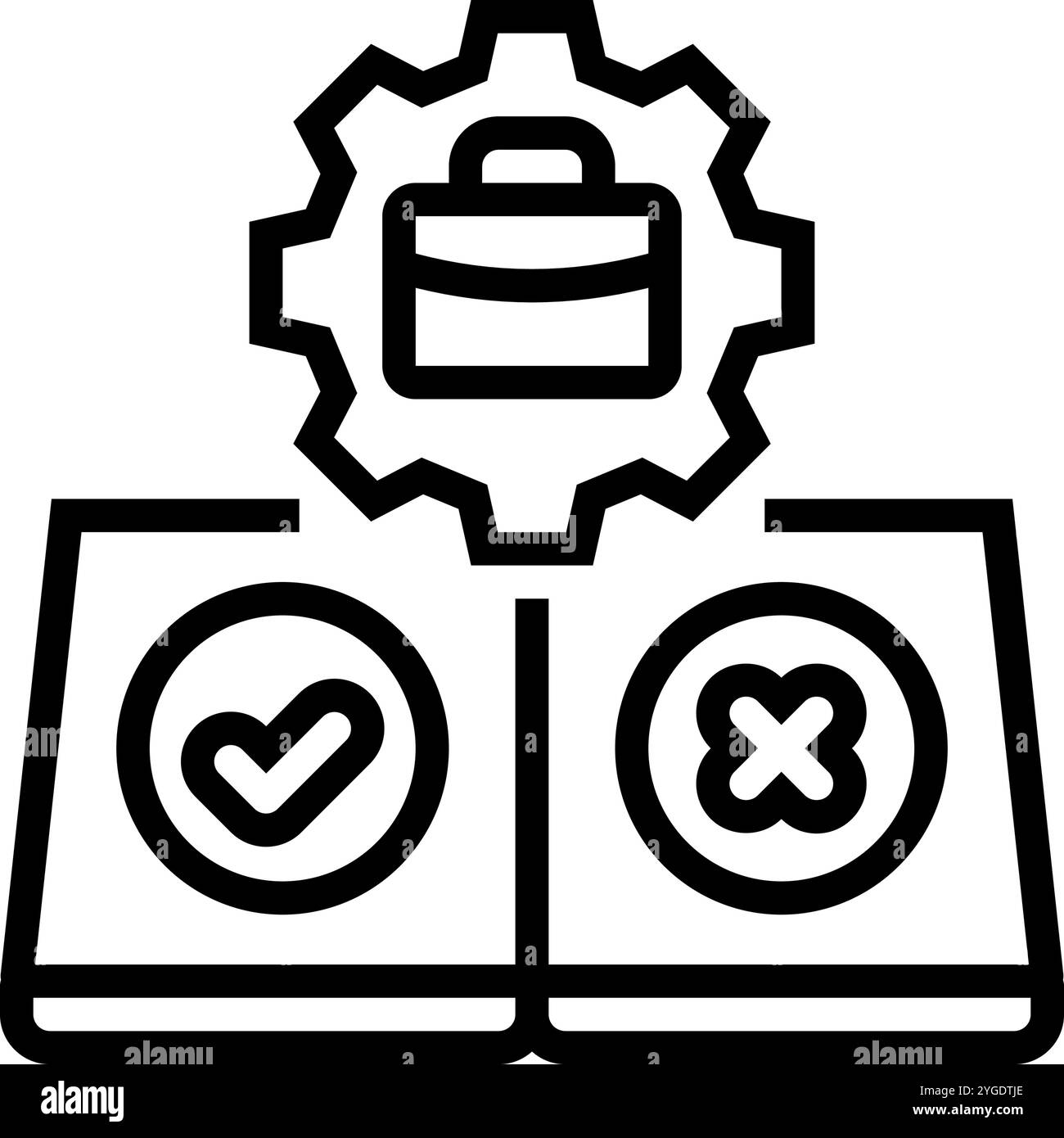 illustrazione vettoriale dell'icona della linea di legge aziendale Illustrazione Vettoriale