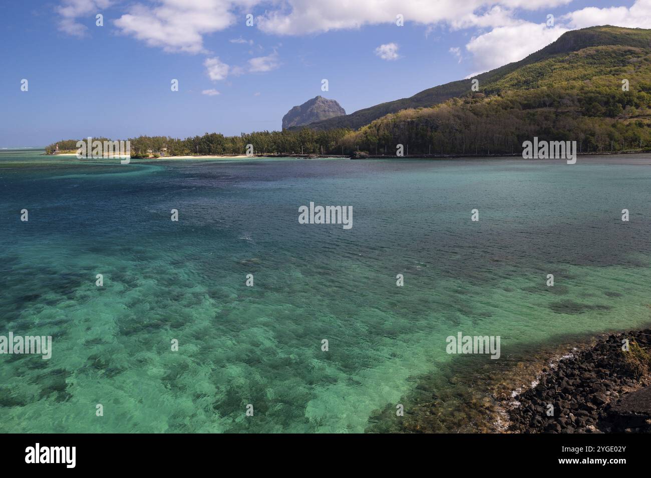 Vista, Maconde Viewpoint, Baie du Cap, costa meridionale, Oceano Indiano, isola, Mauritius, Africa Foto Stock