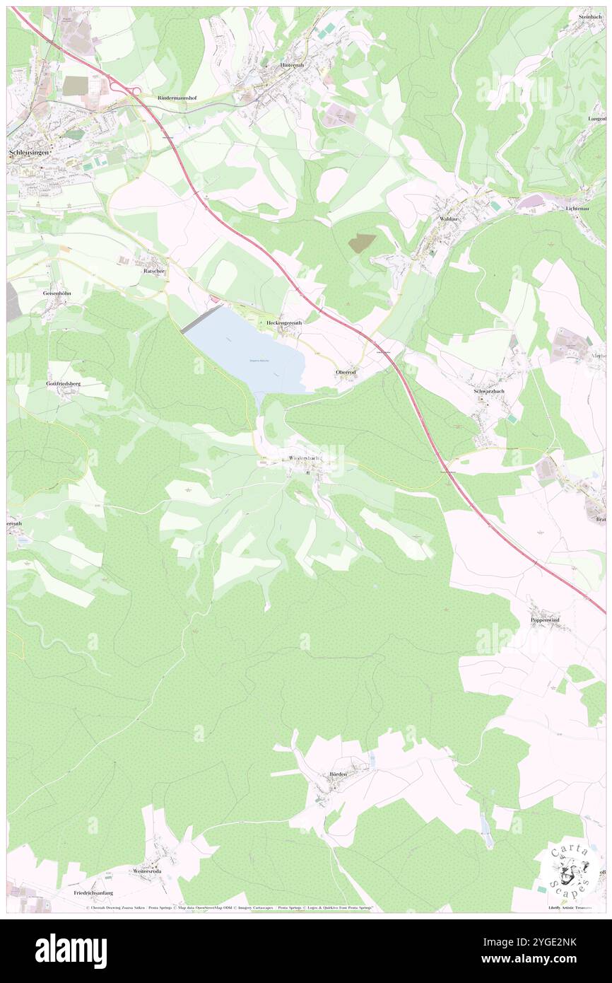 Wiedersbach, DE, Germania, Turingia, N 50 28' 37'', N 10 47' 57'', mappa, Cartascapes Mappa pubblicata nel 2024. Esplora Cartascapes, una mappa che rivela i diversi paesaggi, culture ed ecosistemi della Terra. Viaggia attraverso il tempo e lo spazio, scoprendo l'interconnessione del passato, del presente e del futuro del nostro pianeta. Foto Stock