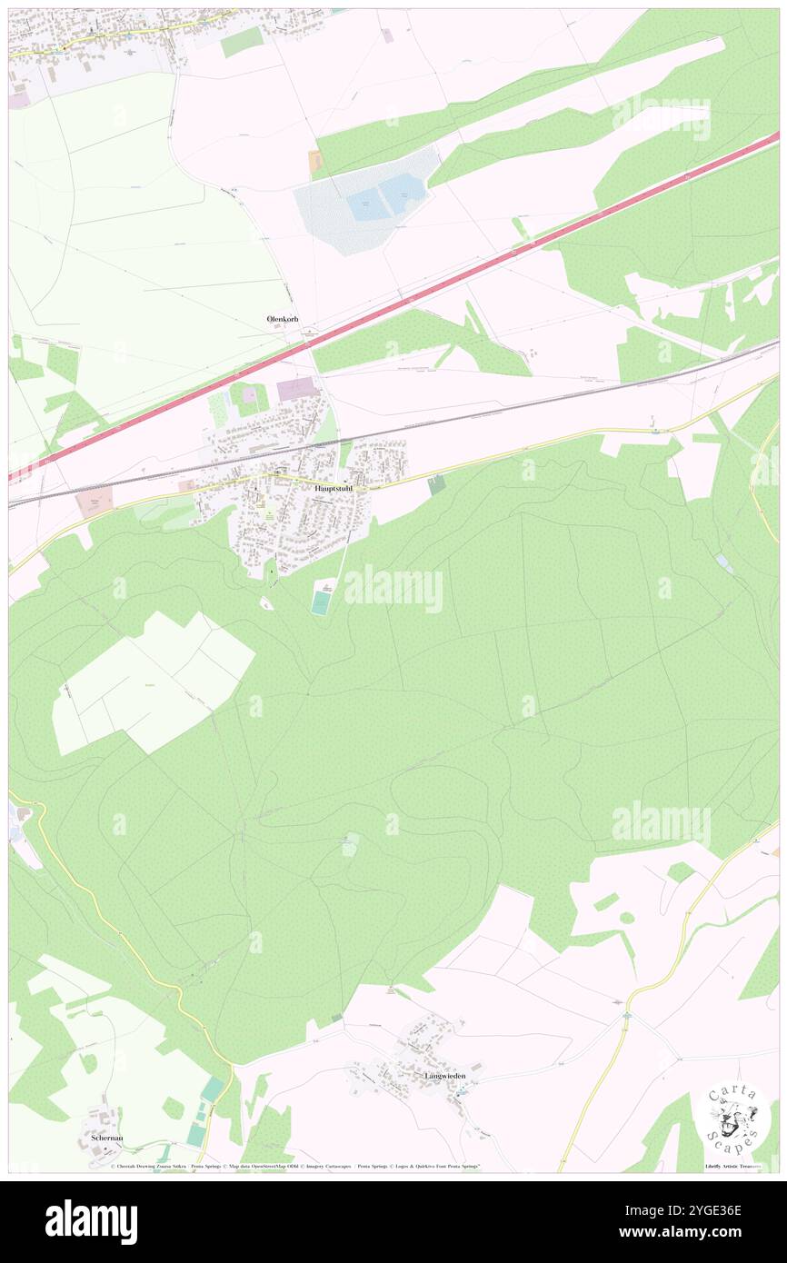 Hauptstuhl, DE, Germania, Rheinland-Pfalz, N 49 23' 59'', N 7 28' 59'', mappa, Cartascapes Mappa pubblicata nel 2024. Esplora Cartascapes, una mappa che rivela i diversi paesaggi, culture ed ecosistemi della Terra. Viaggia attraverso il tempo e lo spazio, scoprendo l'interconnessione del passato, del presente e del futuro del nostro pianeta. Foto Stock