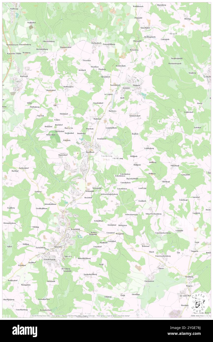 Unterwiesing, bassa Baviera, DE, Germania, Baviera, N 49 0' 0'', N 12 42' 2'', MAP, Cartascapes Map pubblicata nel 2024. Esplora Cartascapes, una mappa che rivela i diversi paesaggi, culture ed ecosistemi della Terra. Viaggia attraverso il tempo e lo spazio, scoprendo l'interconnessione del passato, del presente e del futuro del nostro pianeta. Foto Stock