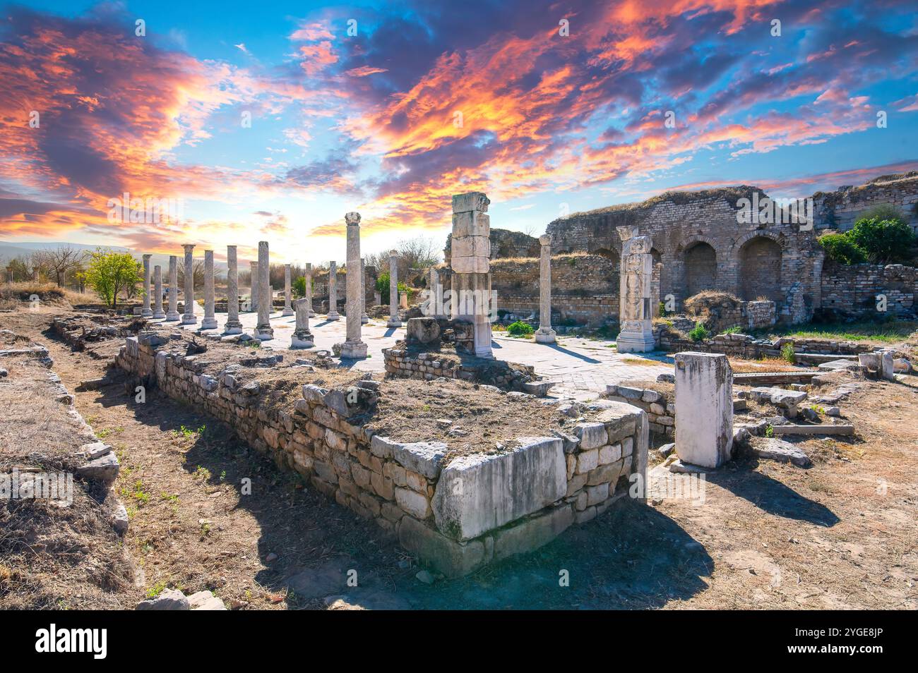 Le rovine di Afrodisia antica città (Afrodisias) in Turchia. La città prende il nome da Afrodite, la dea greca dell'amore Foto Stock