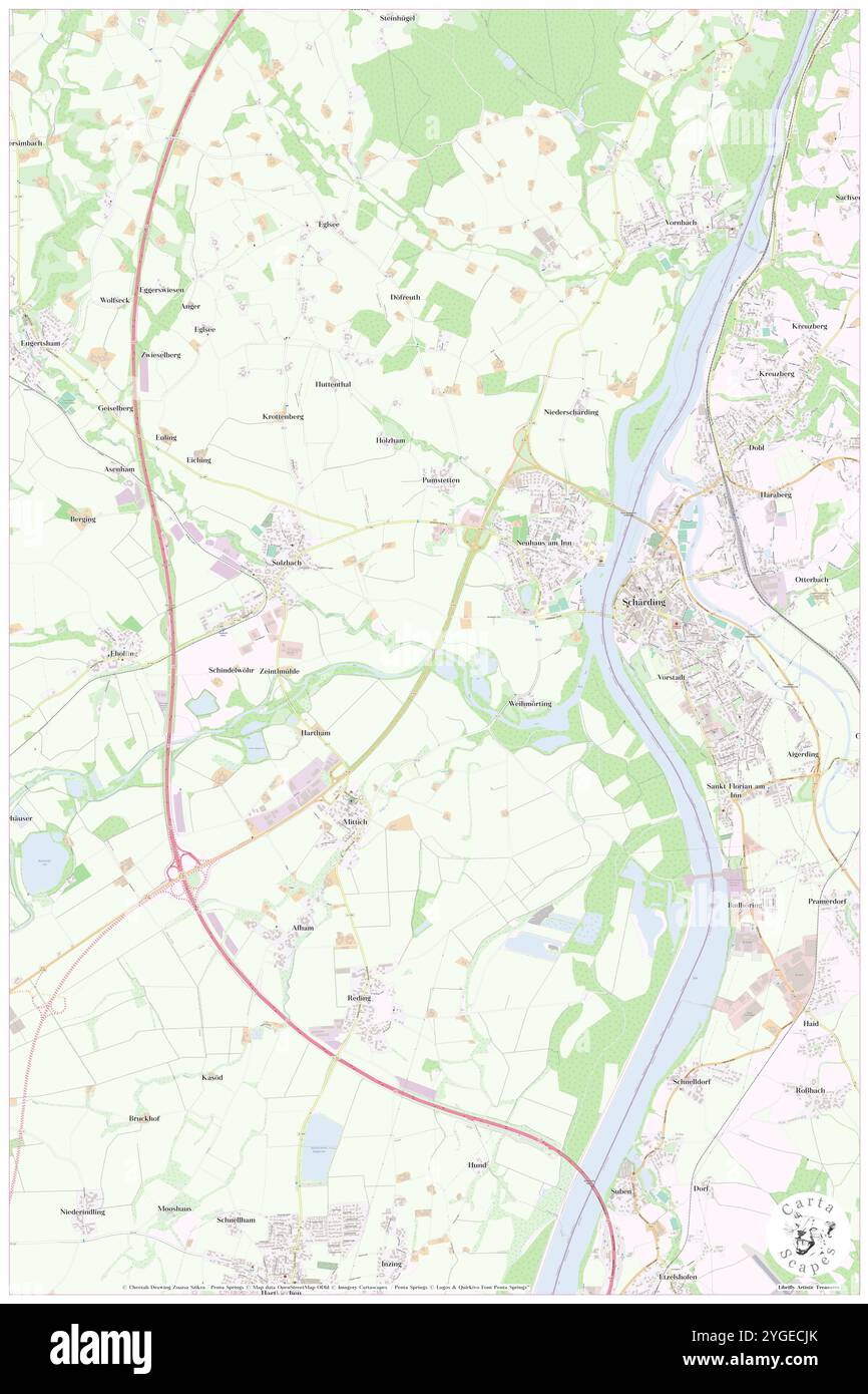 Neuhaus am Inn, bassa Baviera, DE, Germania, Baviera, N 48 27' 39'', N 13 25' 14'', MAP, Cartascapes Map pubblicata nel 2024. Esplora Cartascapes, una mappa che rivela i diversi paesaggi, culture ed ecosistemi della Terra. Viaggia attraverso il tempo e lo spazio, scoprendo l'interconnessione del passato, del presente e del futuro del nostro pianeta. Foto Stock