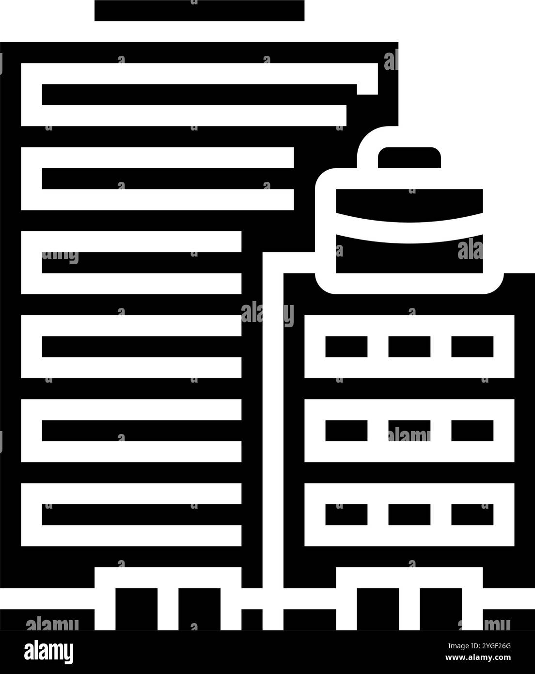 creazione di un'illustrazione vettoriale dell'icona glifo del diritto aziendale Illustrazione Vettoriale