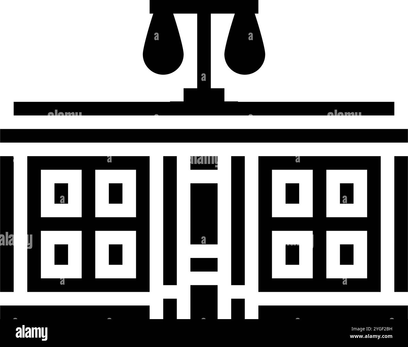 illustrazione vettoriale dell'icona glifo del diritto societario Illustrazione Vettoriale