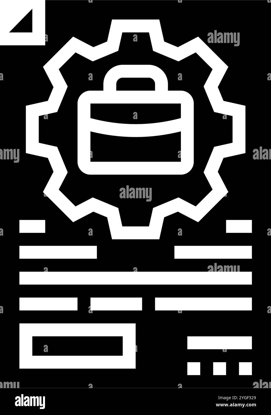 illustrazione vettoriale dell'icona glifo del diritto societario di governance Illustrazione Vettoriale