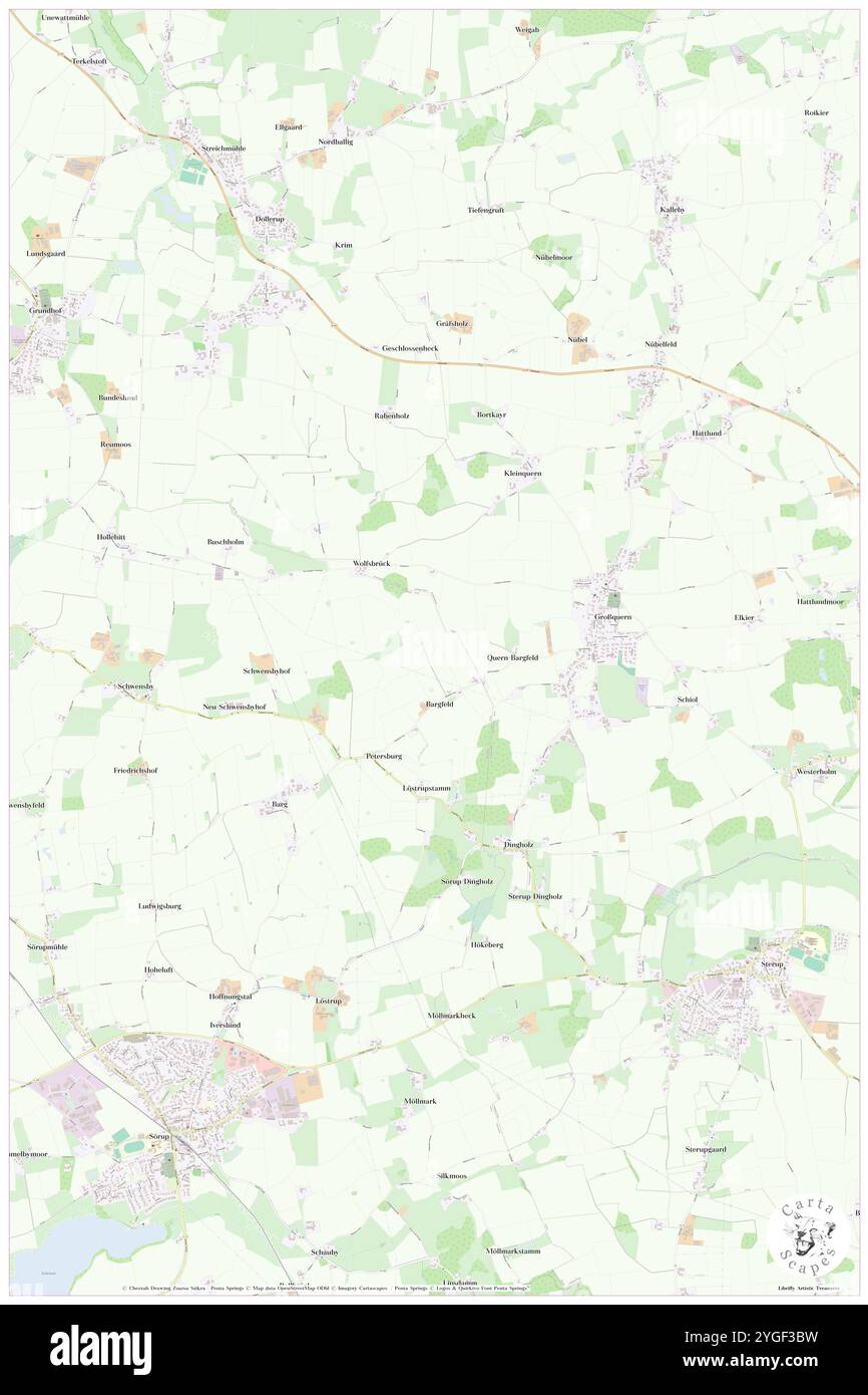 Bargfeld, DE, Germania, Schleswig-Holstein, N 54 45' 0'', N 9 41' 59'', mappa, Cartascapes Mappa pubblicata nel 2024. Esplora Cartascapes, una mappa che rivela i diversi paesaggi, culture ed ecosistemi della Terra. Viaggia attraverso il tempo e lo spazio, scoprendo l'interconnessione del passato, del presente e del futuro del nostro pianeta. Foto Stock