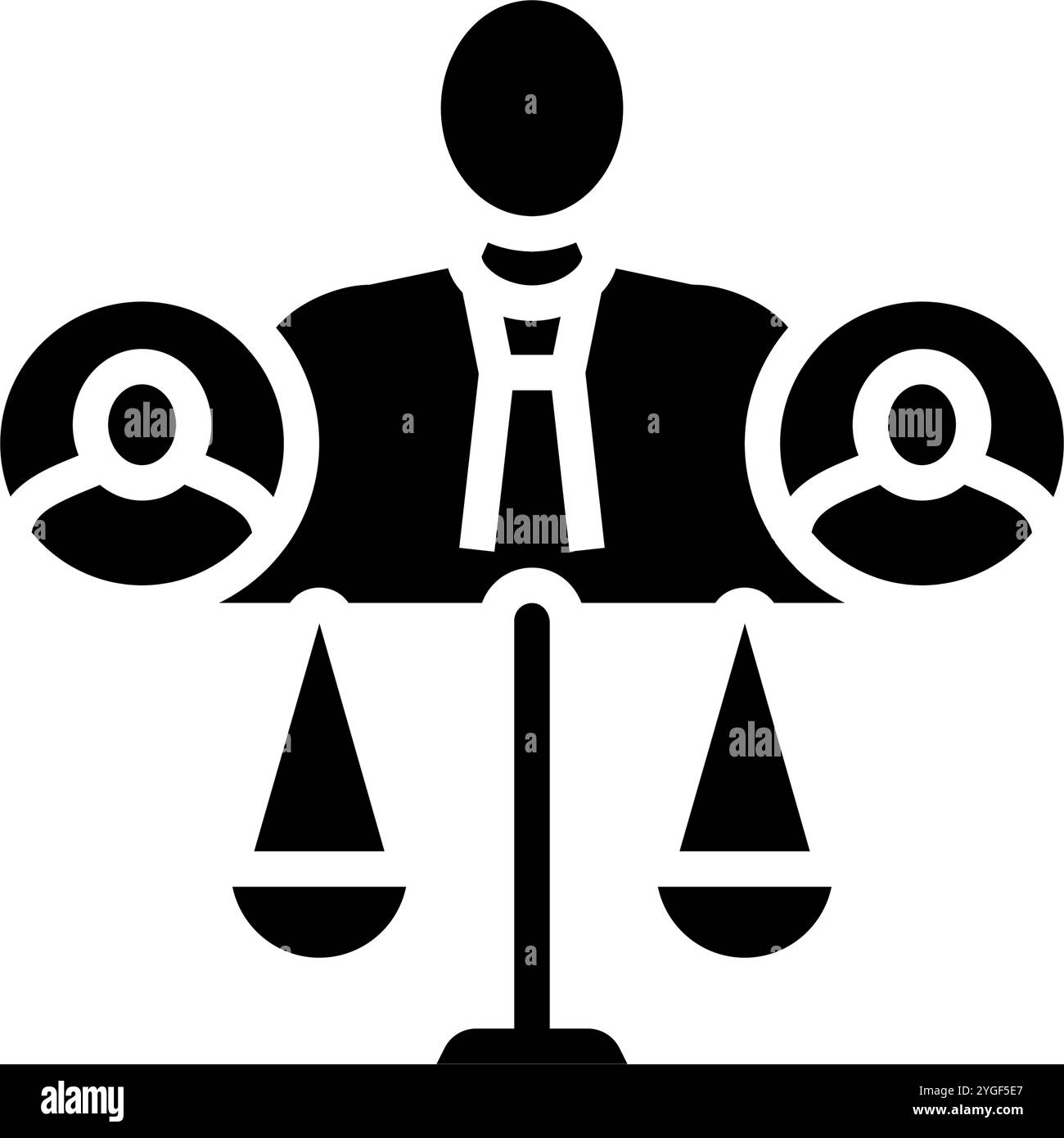 illustrazione vettoriale dell'icona glifo del diritto societario di arbitraggio Illustrazione Vettoriale