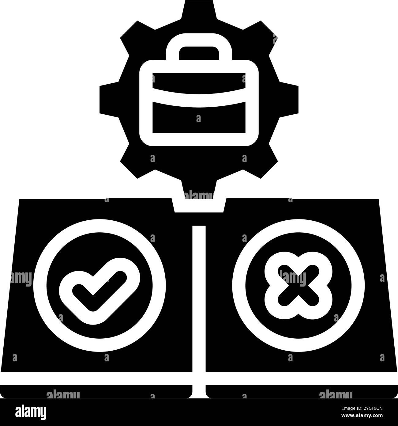 statuto dell'azienda illustrazione vettoriale dell'icona glifo del diritto aziendale Illustrazione Vettoriale