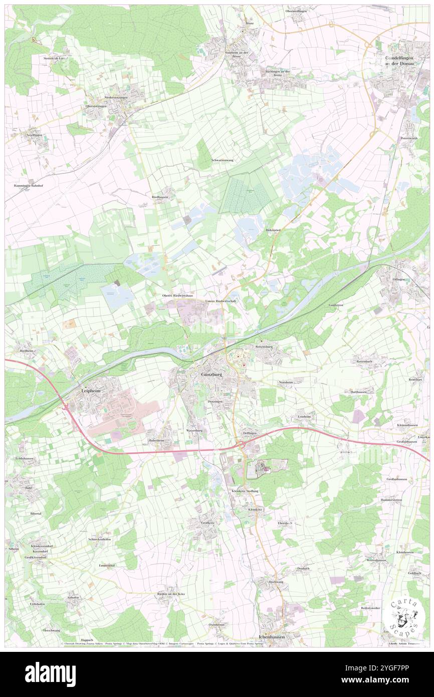 Guenzburg, Svevia, Germania, Baviera, N 48 27' 37'', N 10 16' 43'', MAP, Cartascapes Map pubblicata nel 2024. Esplora Cartascapes, una mappa che rivela i diversi paesaggi, culture ed ecosistemi della Terra. Viaggia attraverso il tempo e lo spazio, scoprendo l'interconnessione del passato, del presente e del futuro del nostro pianeta. Foto Stock