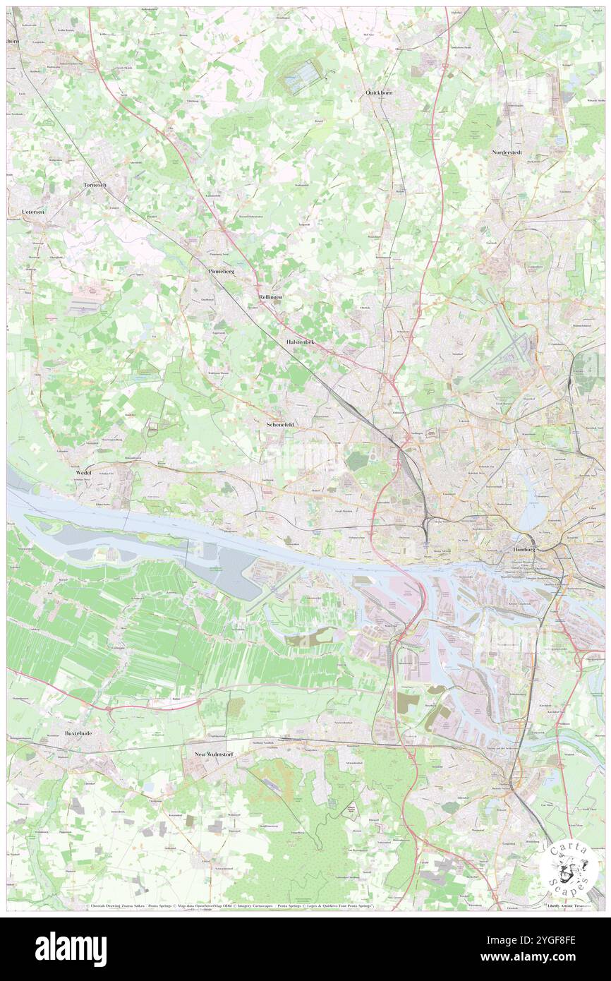 Altona, DE, Germania, Amburgo, N 53 32' 59'', N 9 55' 59'', mappa, Cartascapes Mappa pubblicata nel 2024. Esplora Cartascapes, una mappa che rivela i diversi paesaggi, culture ed ecosistemi della Terra. Viaggia attraverso il tempo e lo spazio, scoprendo l'interconnessione del passato, del presente e del futuro del nostro pianeta. Foto Stock