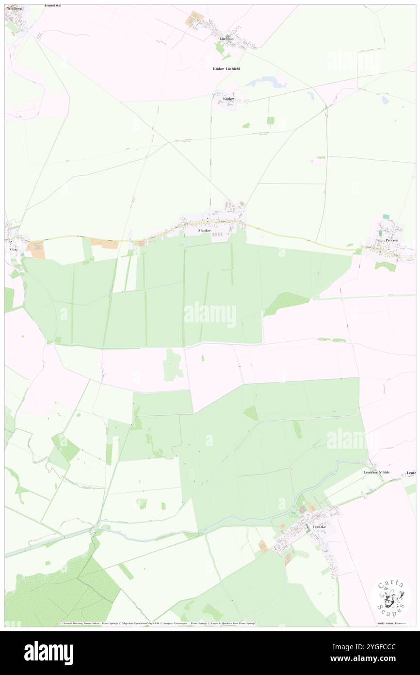 Manker, DE, Germania, Brandeburgo, N 52 50' 43'', N 12 40' 41'', mappa, Cartascapes Mappa pubblicata nel 2024. Esplora Cartascapes, una mappa che rivela i diversi paesaggi, culture ed ecosistemi della Terra. Viaggia attraverso il tempo e lo spazio, scoprendo l'interconnessione del passato, del presente e del futuro del nostro pianeta. Foto Stock