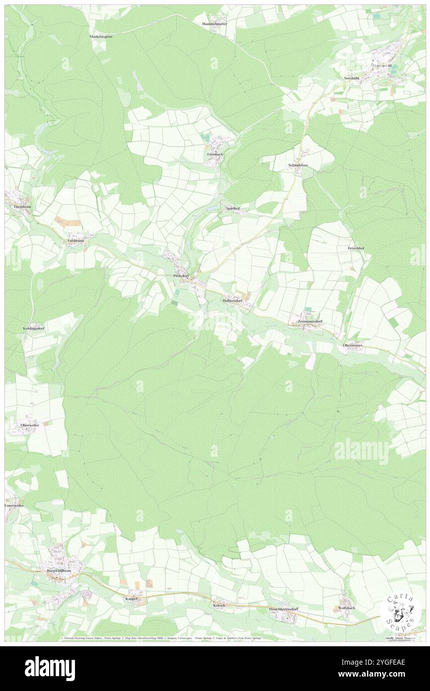 Lehmgrube, DE, Germania, Baviera, N 49 52' 0'', N 10 37' 59''', mappa, Cartascapes Mappa pubblicata nel 2024. Esplora Cartascapes, una mappa che rivela i diversi paesaggi, culture ed ecosistemi della Terra. Viaggia attraverso il tempo e lo spazio, scoprendo l'interconnessione del passato, del presente e del futuro del nostro pianeta. Foto Stock