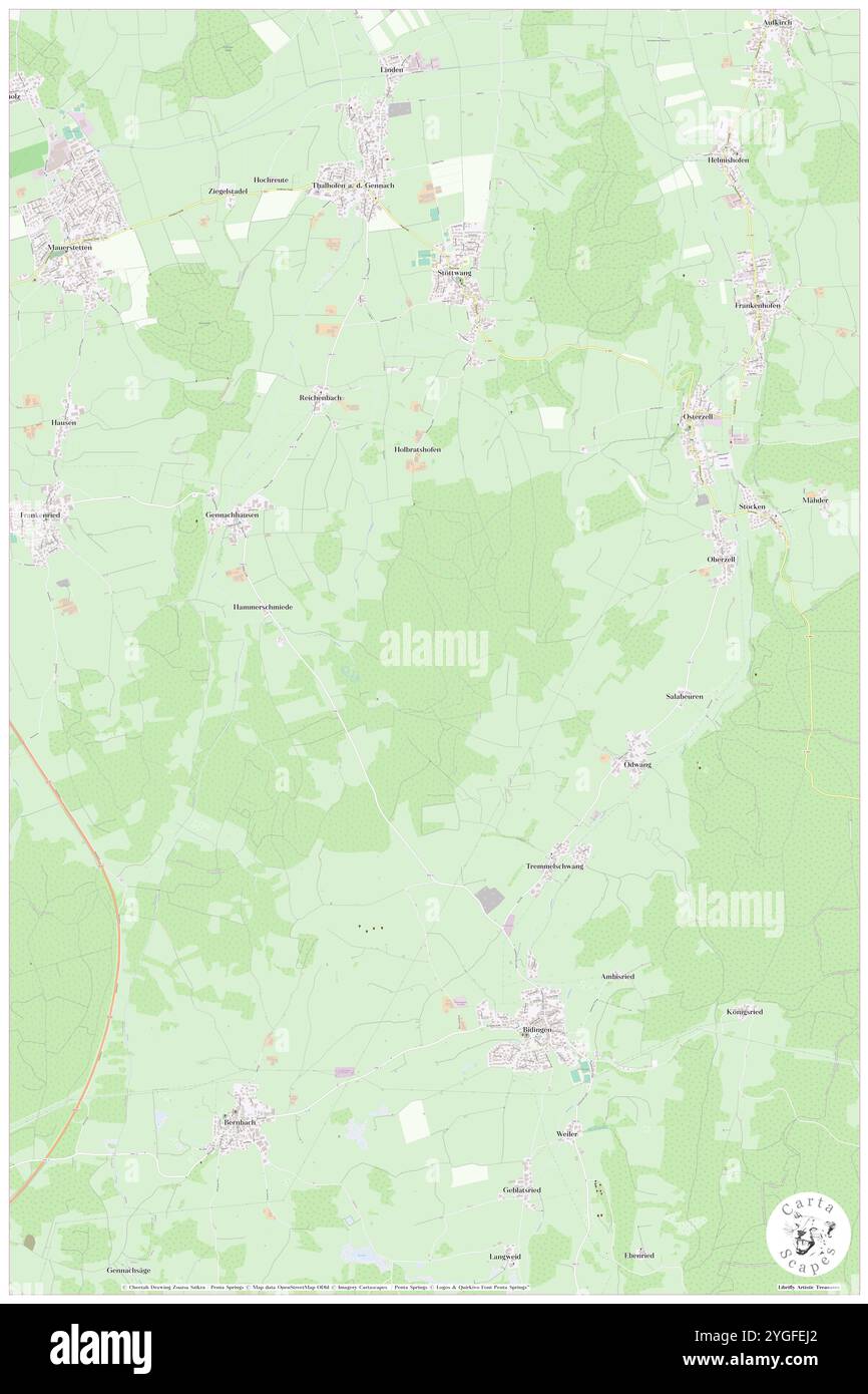 Kai Wald, DE, Germania, Baviera, N 47 51' 35'', N 10 42' 48''', mappa, Cartascapes Mappa pubblicata nel 2024. Esplora Cartascapes, una mappa che rivela i diversi paesaggi, culture ed ecosistemi della Terra. Viaggia attraverso il tempo e lo spazio, scoprendo l'interconnessione del passato, del presente e del futuro del nostro pianeta. Foto Stock