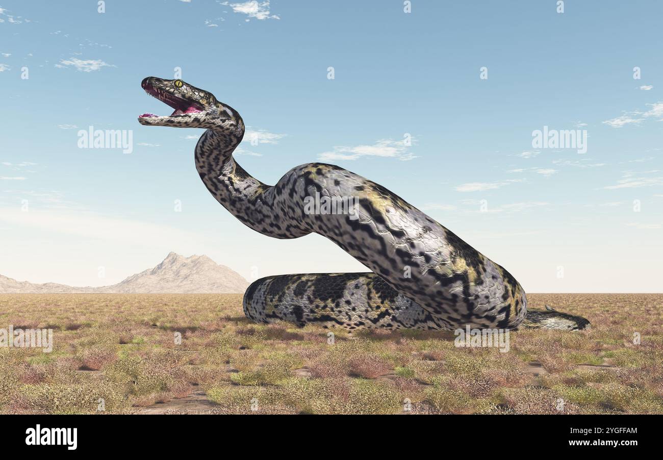 Titanoboa serpente gigante preistorico Foto Stock