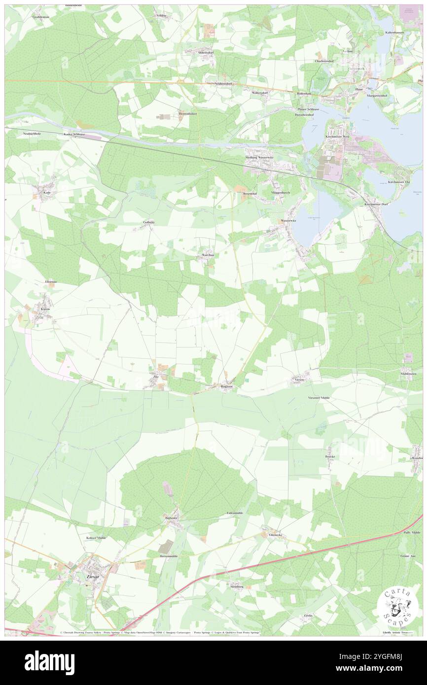 Rosenau, DE, Germania, Brandeburgo, N 52 19' 45'', N 12 21' 29'', mappa, Cartascapes Mappa pubblicata nel 2024. Esplora Cartascapes, una mappa che rivela i diversi paesaggi, culture ed ecosistemi della Terra. Viaggia attraverso il tempo e lo spazio, scoprendo l'interconnessione del passato, del presente e del futuro del nostro pianeta. Foto Stock