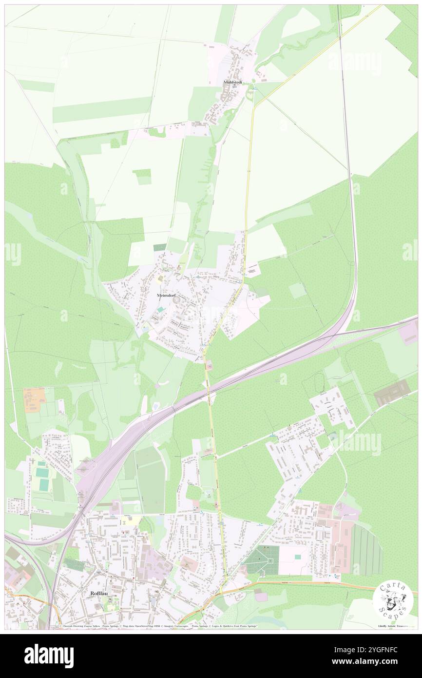 Meinsdorf, DE, Germania, Sassonia, N 50 50' 9'', N 12 43' 35'', mappa, Cartascapes Mappa pubblicata nel 2024. Esplora Cartascapes, una mappa che rivela i diversi paesaggi, culture ed ecosistemi della Terra. Viaggia attraverso il tempo e lo spazio, scoprendo l'interconnessione del passato, del presente e del futuro del nostro pianeta. Foto Stock