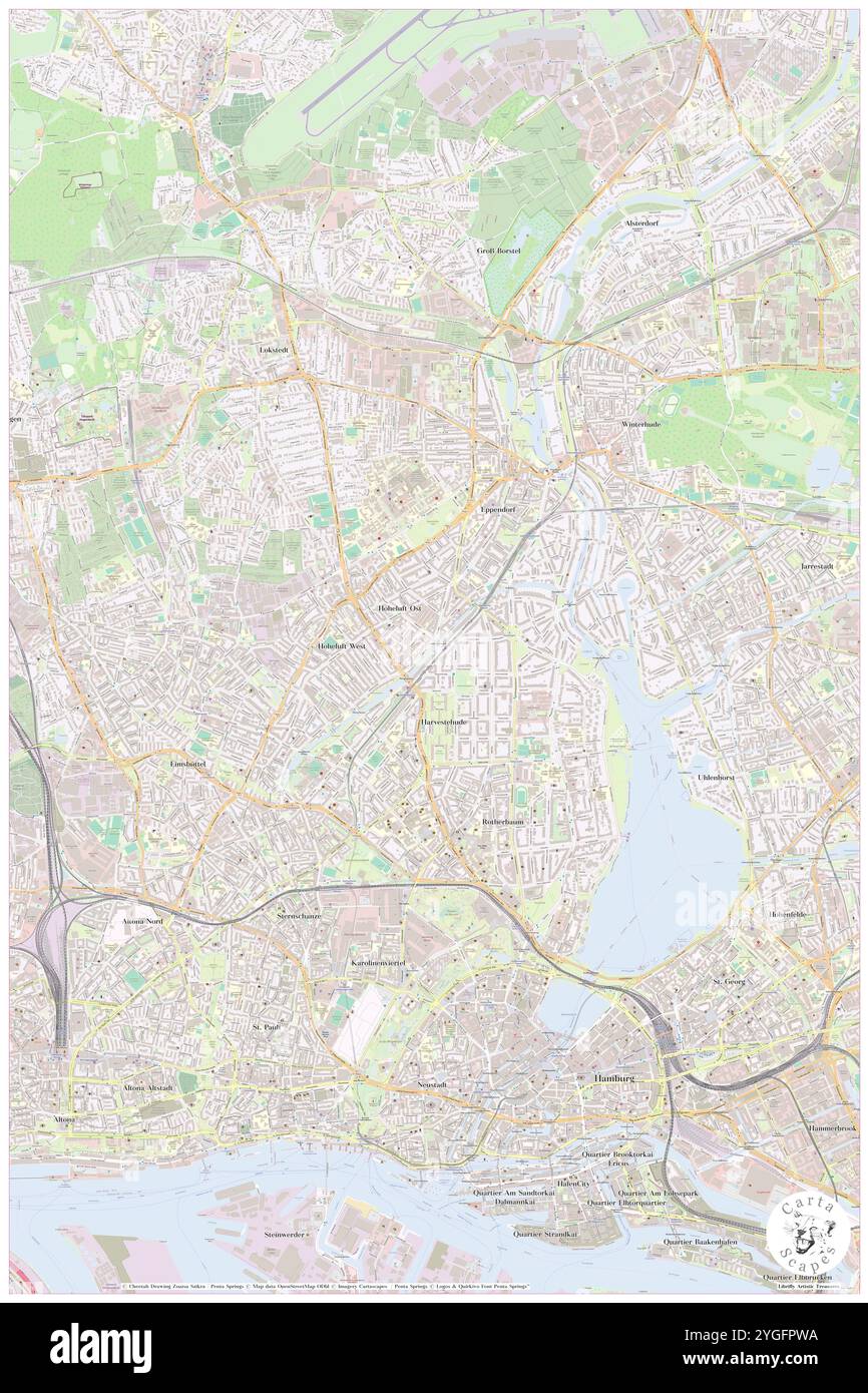 Bed and Breakfast To Be, DE, Germania, Amburgo, N 53 34' 49'', N 9 58' 45'', mappa, Cartascapes Mappa pubblicata nel 2024. Esplora Cartascapes, una mappa che rivela i diversi paesaggi, culture ed ecosistemi della Terra. Viaggia attraverso il tempo e lo spazio, scoprendo l'interconnessione del passato, del presente e del futuro del nostro pianeta. Foto Stock