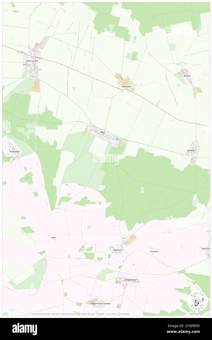 Ihlow, DE, Germania, Brandeburgo, N 52 37' 8'', N 14 4' 14'', mappa, Cartascapes Mappa pubblicata nel 2024. Esplora Cartascapes, una mappa che rivela i diversi paesaggi, culture ed ecosistemi della Terra. Viaggia attraverso il tempo e lo spazio, scoprendo l'interconnessione del passato, del presente e del futuro del nostro pianeta. Foto Stock