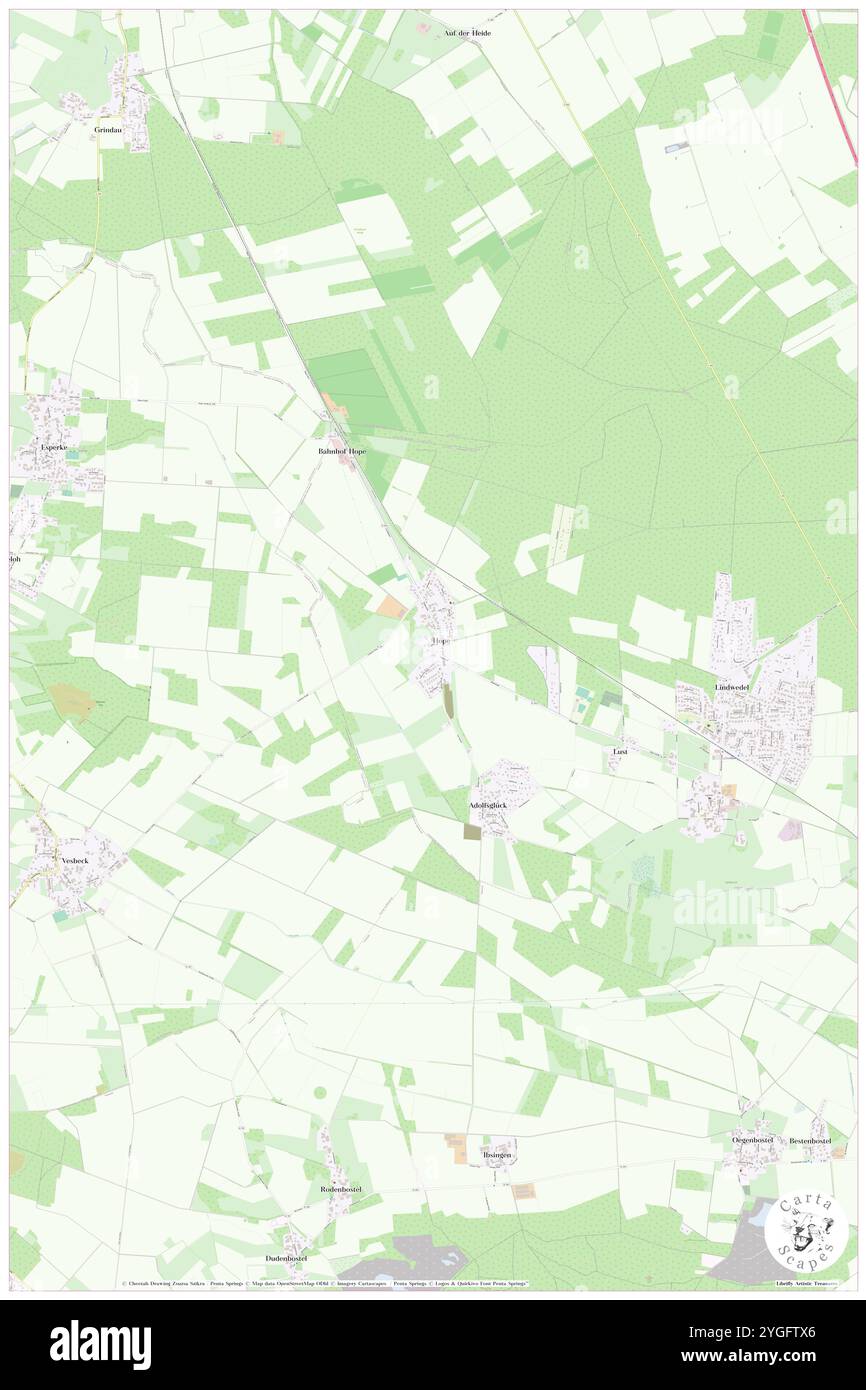 Hope, DE, Germania, bassa Sassonia, N 52 37' 6'', N 9 39' 13'', mappa, Cartascapes Mappa pubblicata nel 2024. Esplora Cartascapes, una mappa che rivela i diversi paesaggi, culture ed ecosistemi della Terra. Viaggia attraverso il tempo e lo spazio, scoprendo l'interconnessione del passato, del presente e del futuro del nostro pianeta. Foto Stock