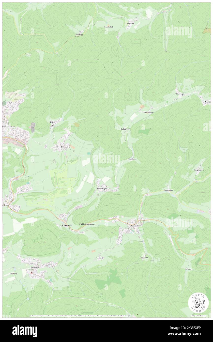 Burgberg, Regierungsbezirk Arnsberg, DE, Germania, Renania settentrionale-Vestfalia, N 51 10' 42'', N 8 21' 38'', MAP, Cartascapes Map pubblicata nel 2024. Esplora Cartascapes, una mappa che rivela i diversi paesaggi, culture ed ecosistemi della Terra. Viaggia attraverso il tempo e lo spazio, scoprendo l'interconnessione del passato, del presente e del futuro del nostro pianeta. Foto Stock