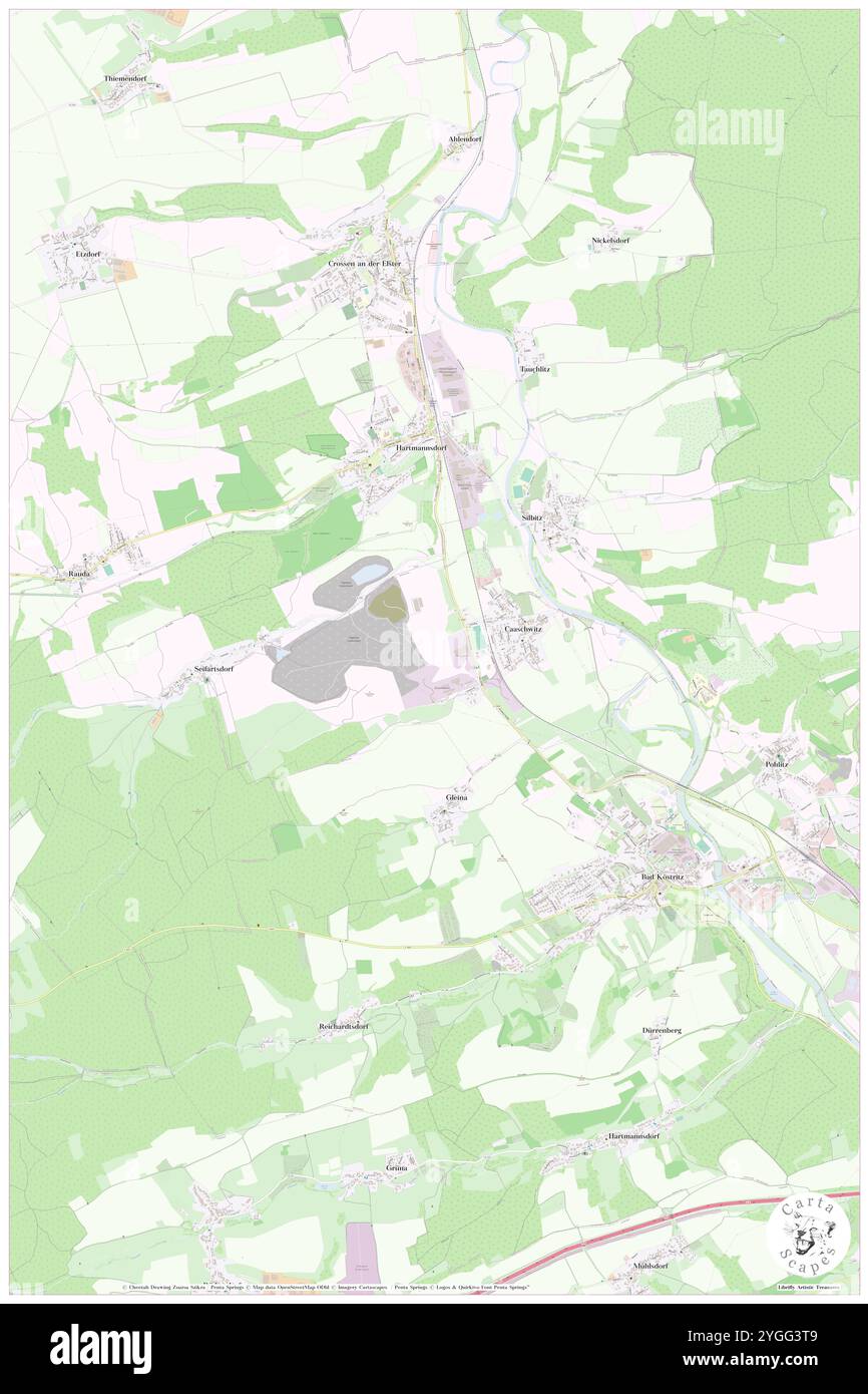 Caaschwitz, DE, Germania, Turingia, N 50 57' 0'', N 12 0' 0'', mappa, Cartascapes Mappa pubblicata nel 2024. Esplora Cartascapes, una mappa che rivela i diversi paesaggi, culture ed ecosistemi della Terra. Viaggia attraverso il tempo e lo spazio, scoprendo l'interconnessione del passato, del presente e del futuro del nostro pianeta. Foto Stock