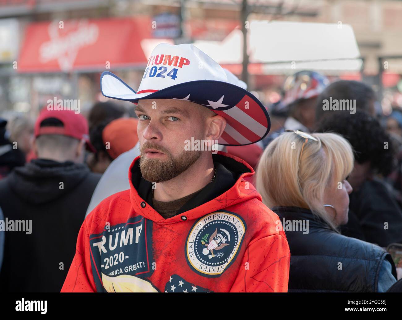 Sostenitori DI MAGA Trump a New York Foto Stock