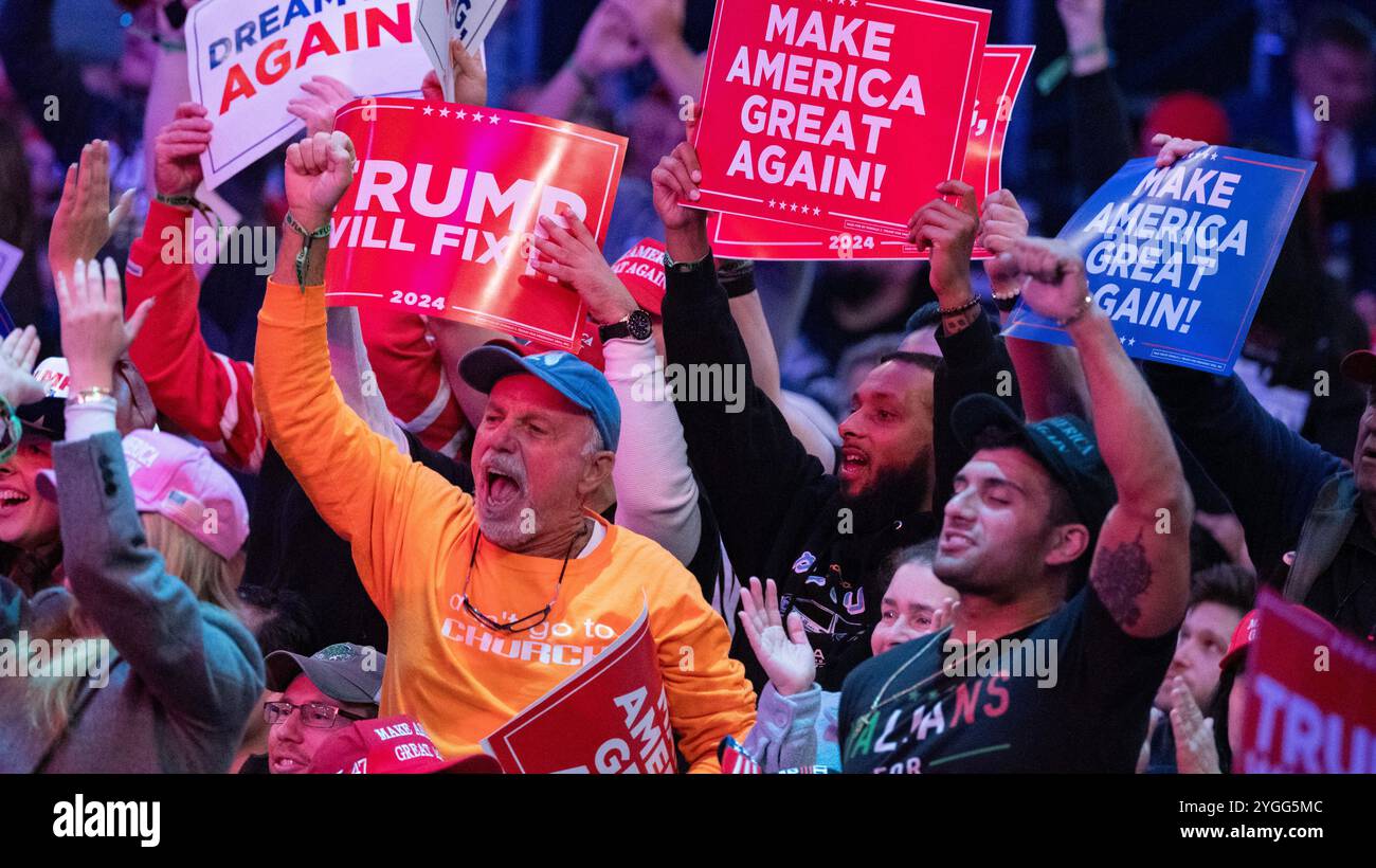 Sostenitori DI MAGA Trump a New York Foto Stock