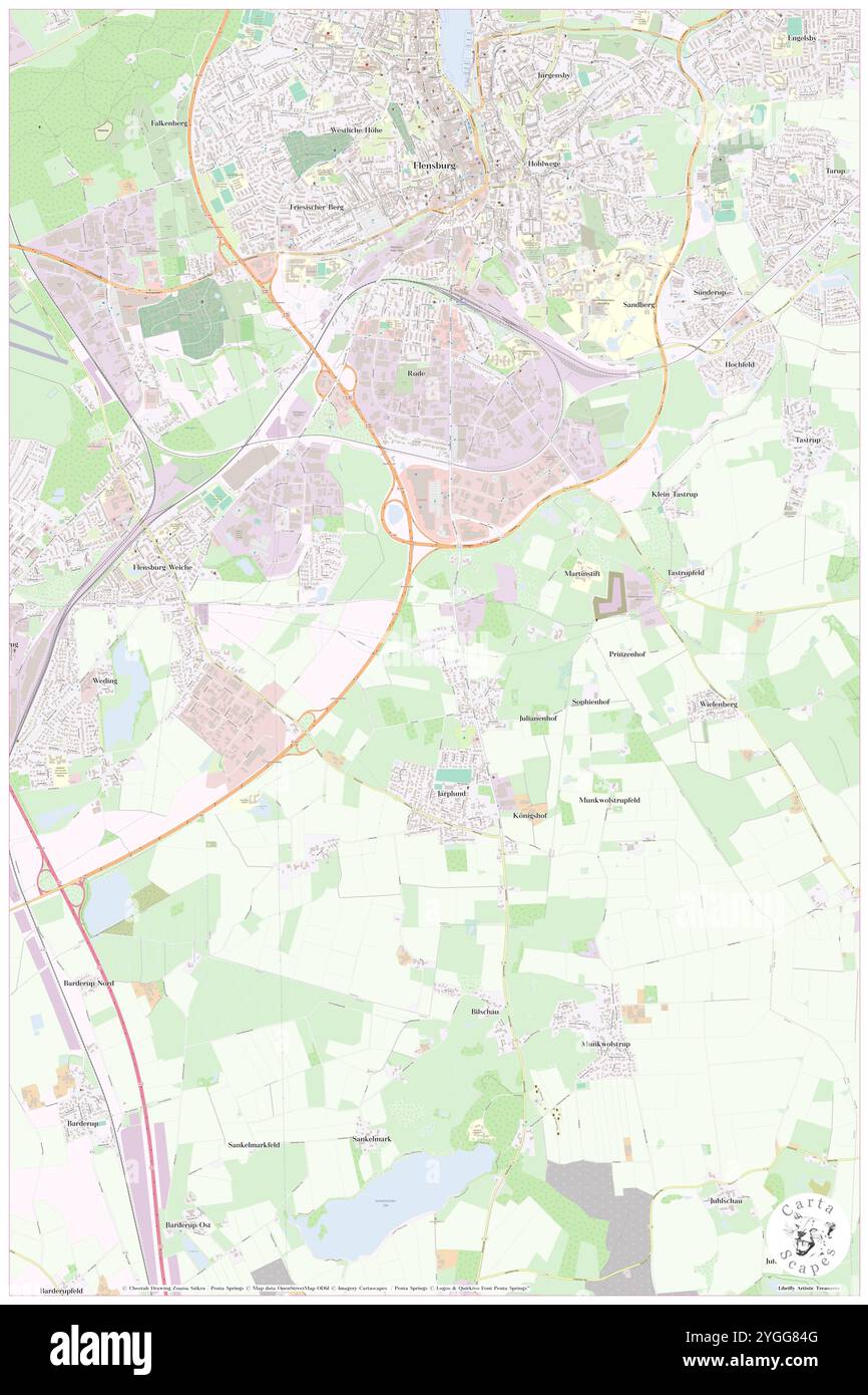 Jarplundfeld, DE, Germania, Schleswig-Holstein, N 54 45' 0'', N 9 25' 59'', mappa, Cartascapes Mappa pubblicata nel 2024. Esplora Cartascapes, una mappa che rivela i diversi paesaggi, culture ed ecosistemi della Terra. Viaggia attraverso il tempo e lo spazio, scoprendo l'interconnessione del passato, del presente e del futuro del nostro pianeta. Foto Stock