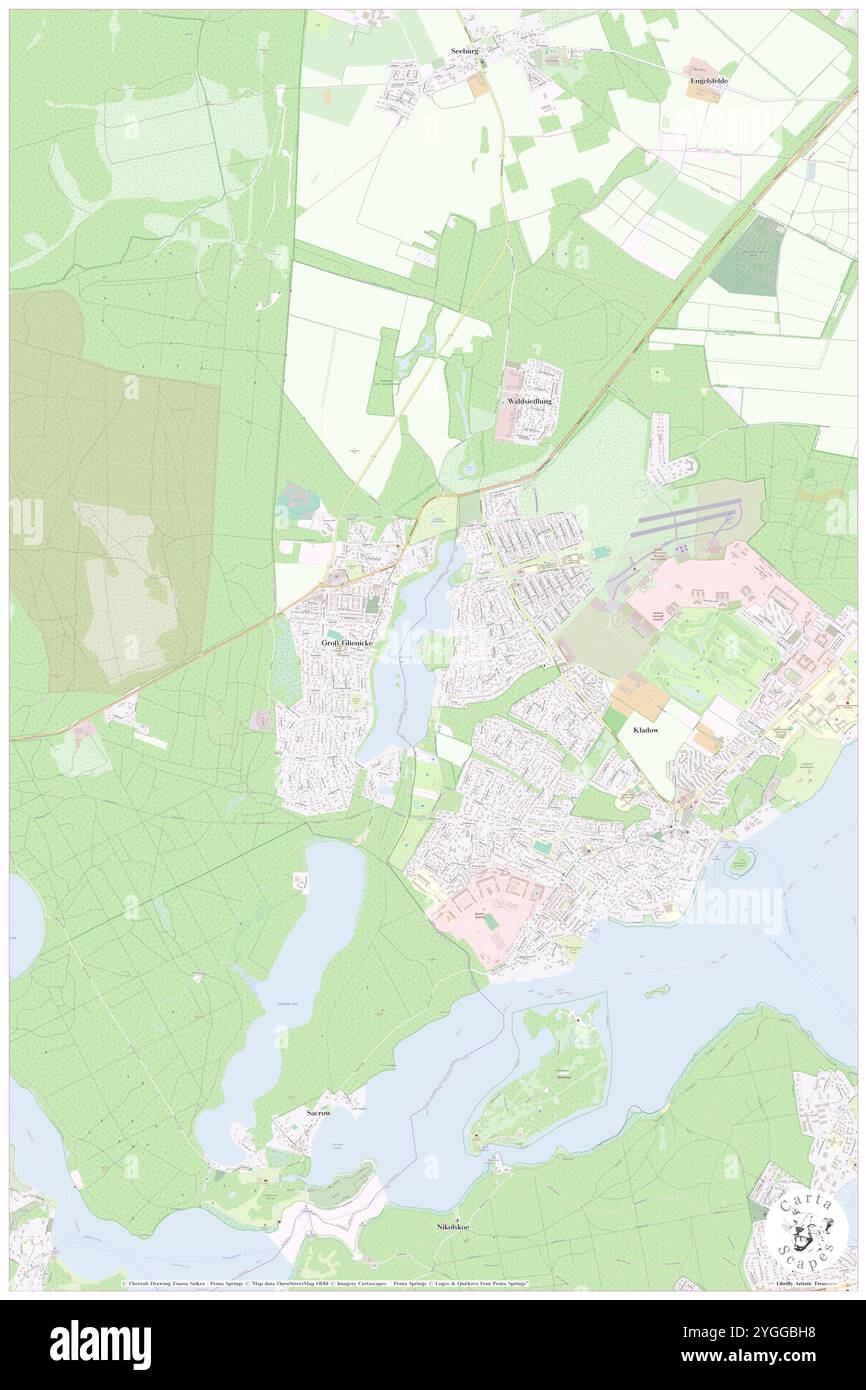 Wochenend West, DE, Germania, Berlino, N 52 27' 57'', N 13 6' 53'', mappa, Cartascapes Mappa pubblicata nel 2024. Esplora Cartascapes, una mappa che rivela i diversi paesaggi, culture ed ecosistemi della Terra. Viaggia attraverso il tempo e lo spazio, scoprendo l'interconnessione del passato, del presente e del futuro del nostro pianeta. Foto Stock