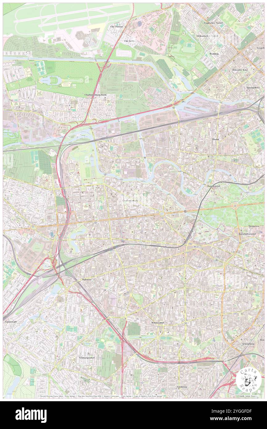 Charlottenburg, DE, Germania, Berlino, N 52 31' 0'', N 13 16' 59'', mappa, Cartascapes Mappa pubblicata nel 2024. Esplora Cartascapes, una mappa che rivela i diversi paesaggi, culture ed ecosistemi della Terra. Viaggia attraverso il tempo e lo spazio, scoprendo l'interconnessione del passato, del presente e del futuro del nostro pianeta. Foto Stock